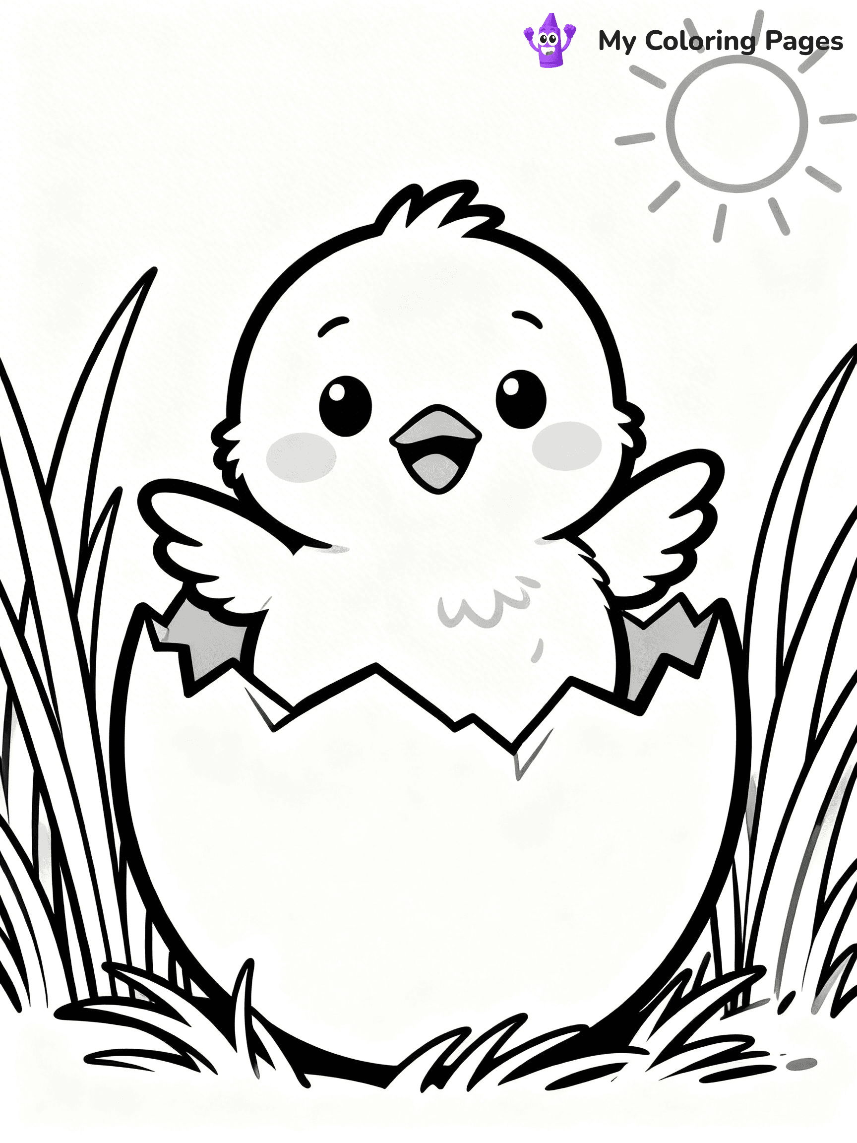 Easy Bird Coloring Pages - 308