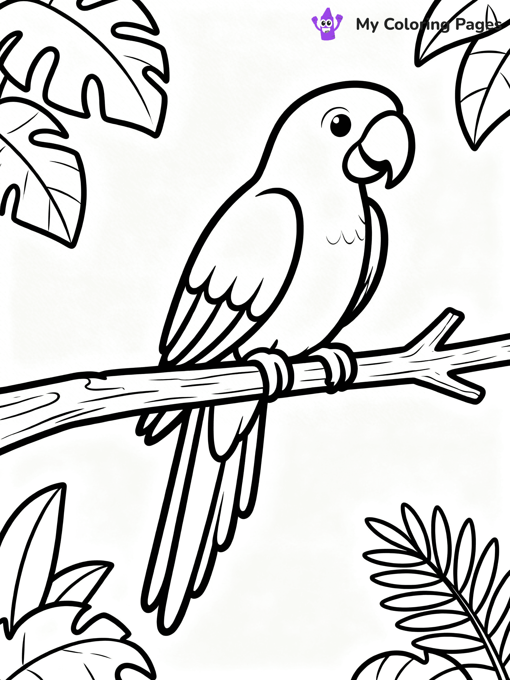 Easy Bird Coloring Pages - 305