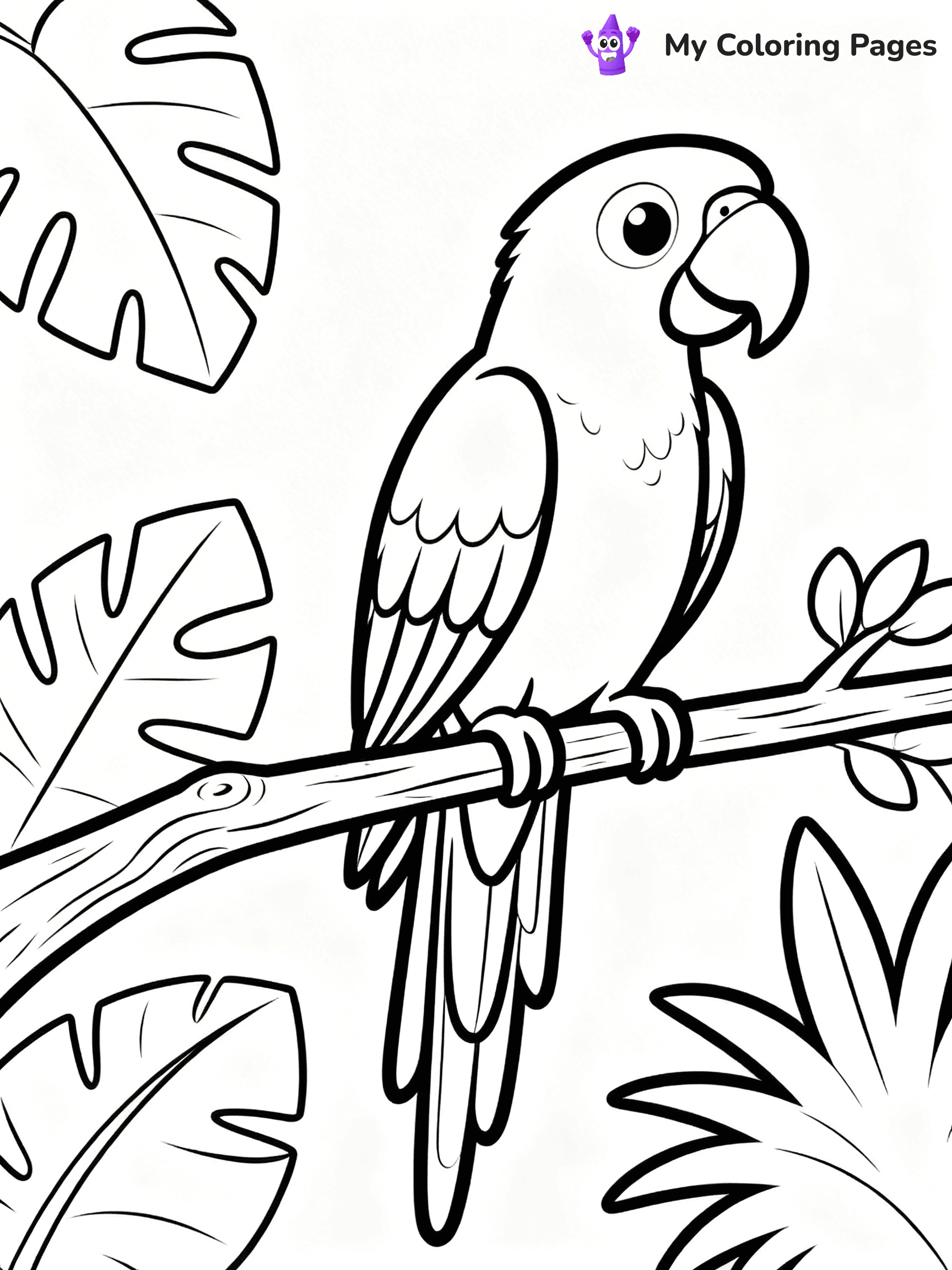 Easy Bird Coloring Pages - 304