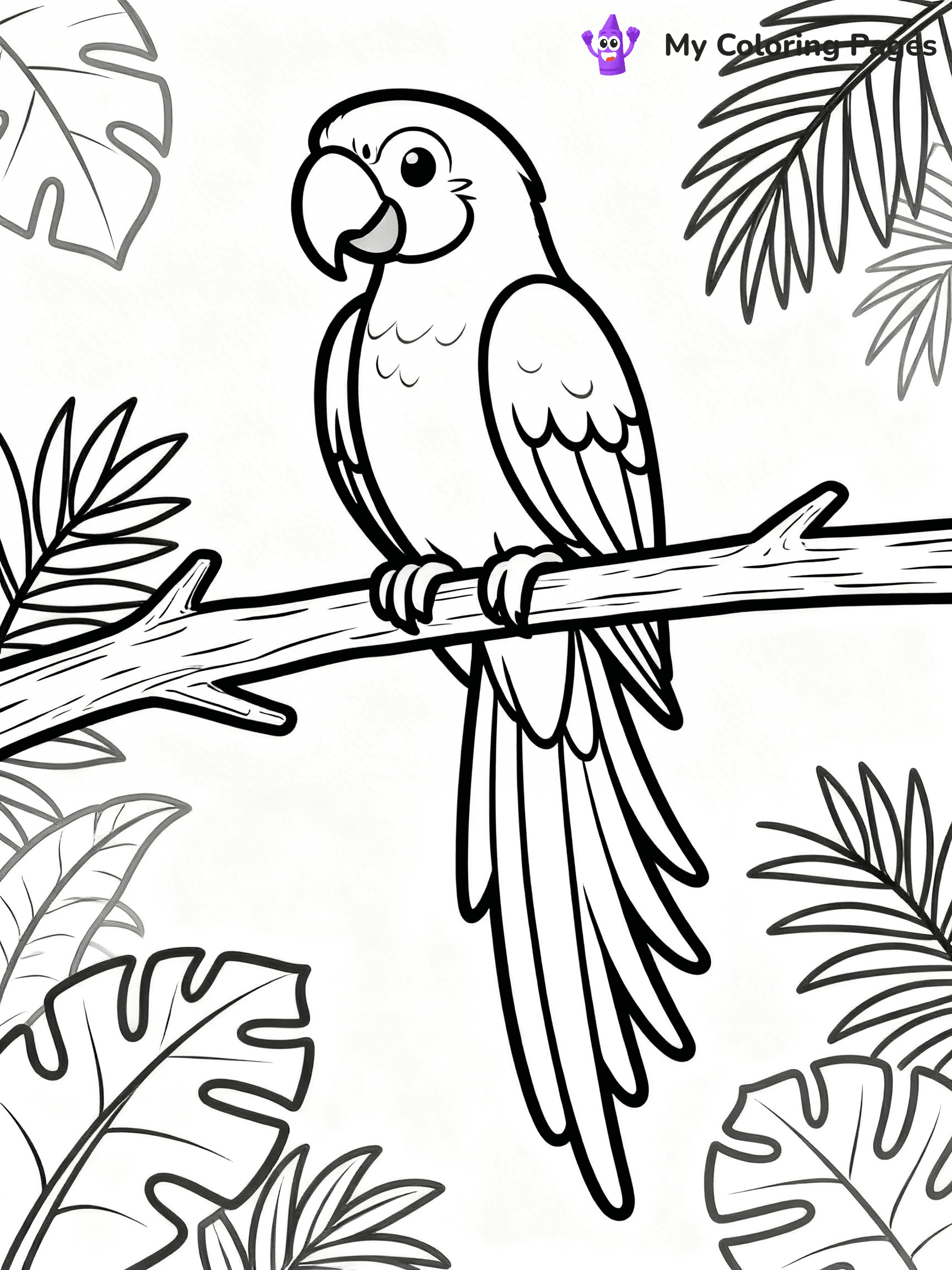 Easy Bird Coloring Pages - 302