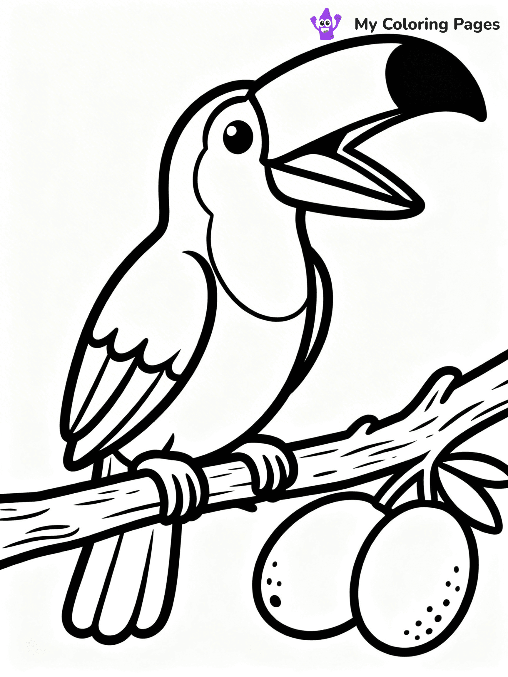 Easy Bird Coloring Pages - 281