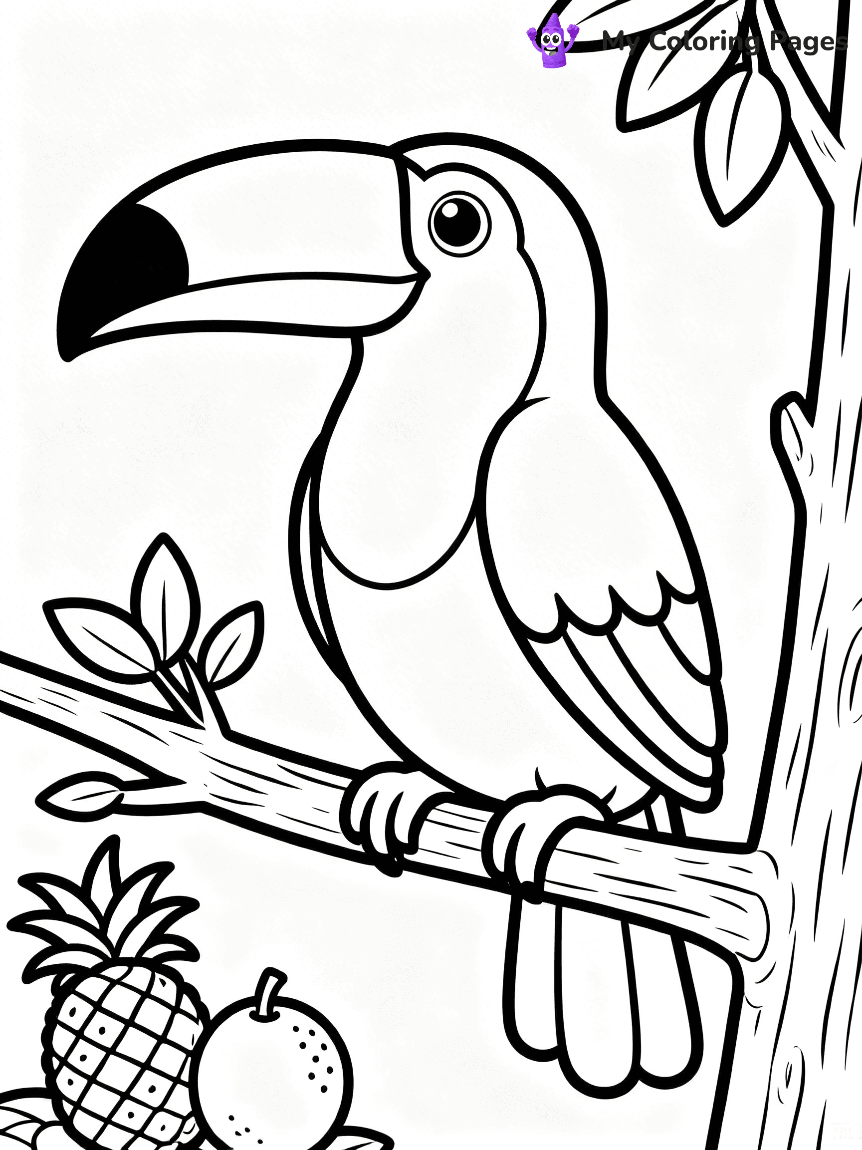 Easy Bird Coloring Pages - 280