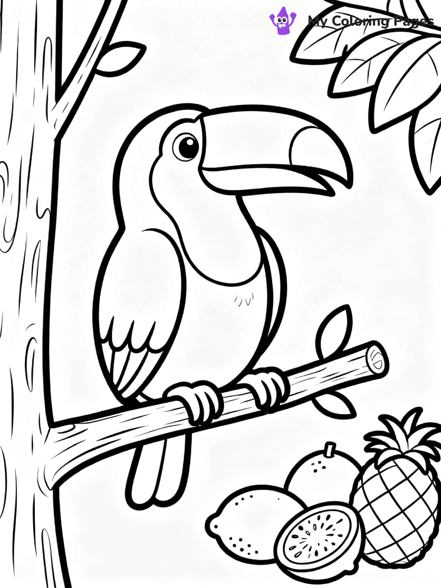 Easy Bird Coloring Pages - 279
