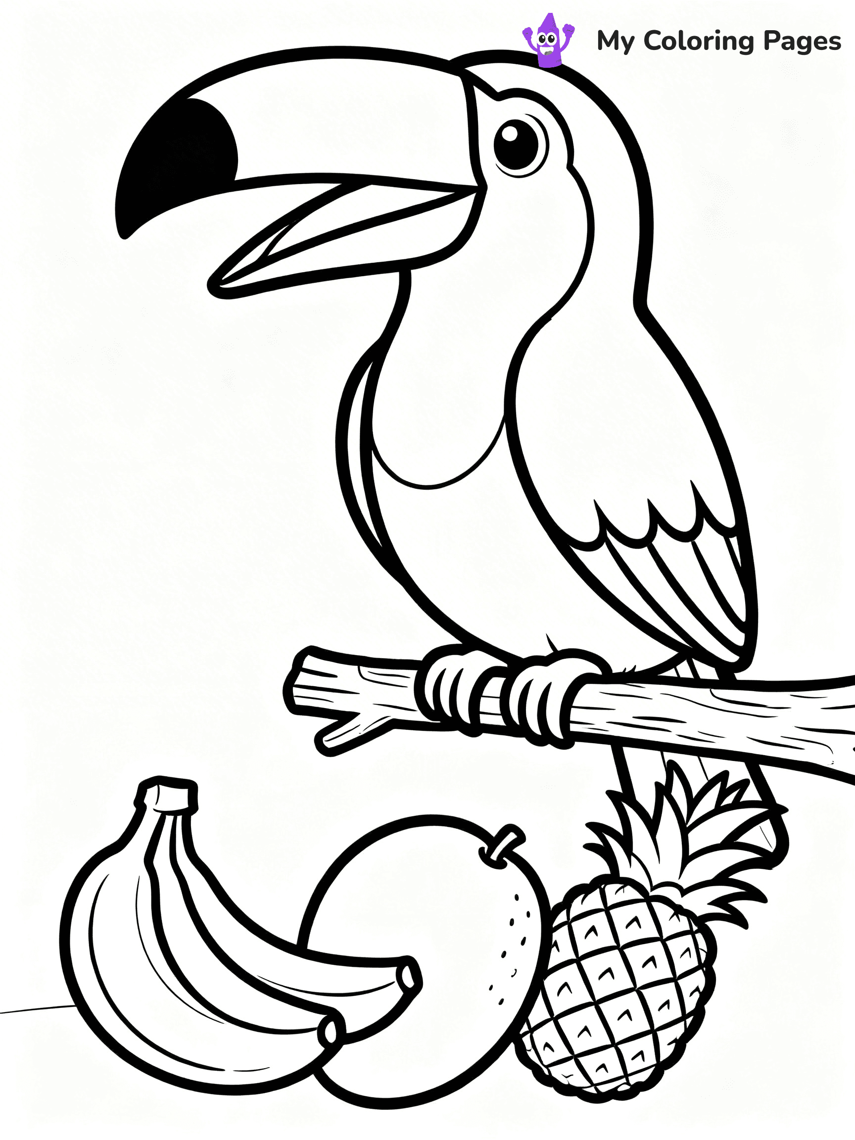 Easy Bird Coloring Pages - 276