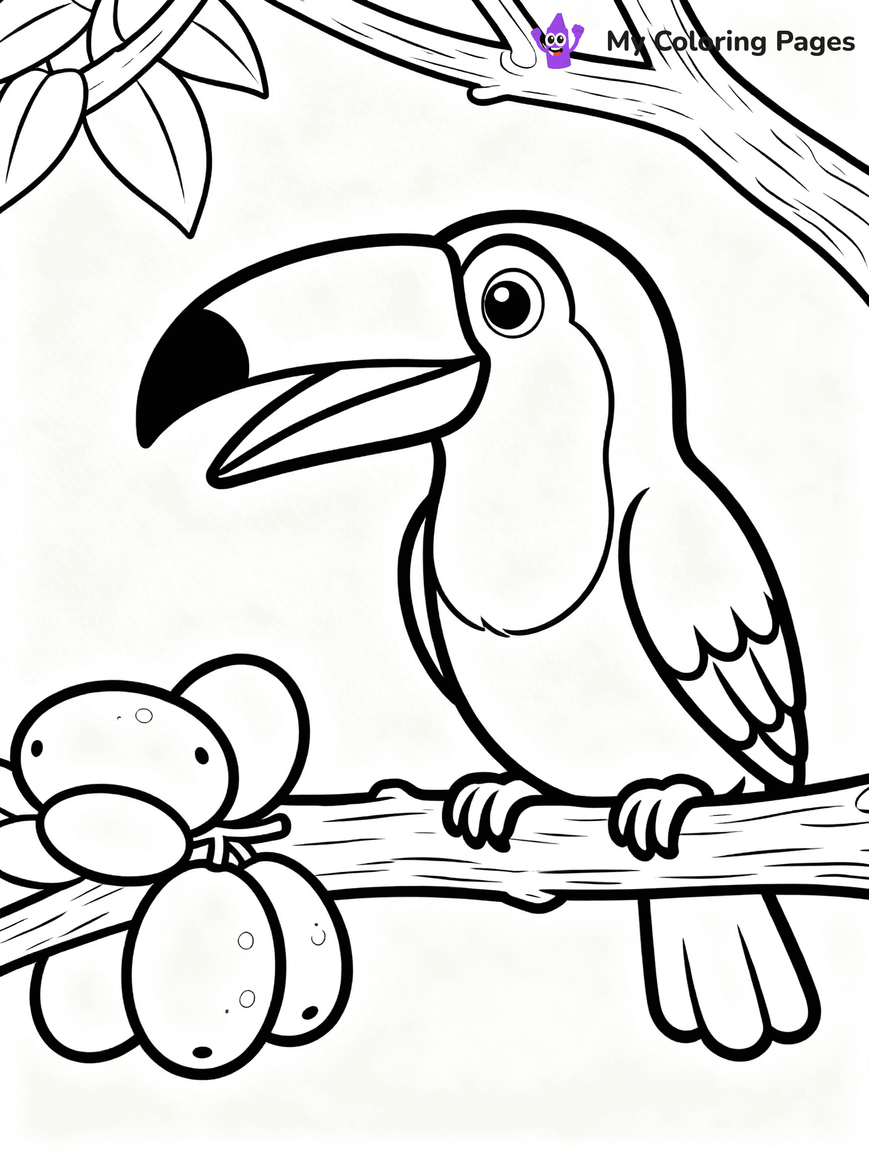 Easy Bird Coloring Pages - 275