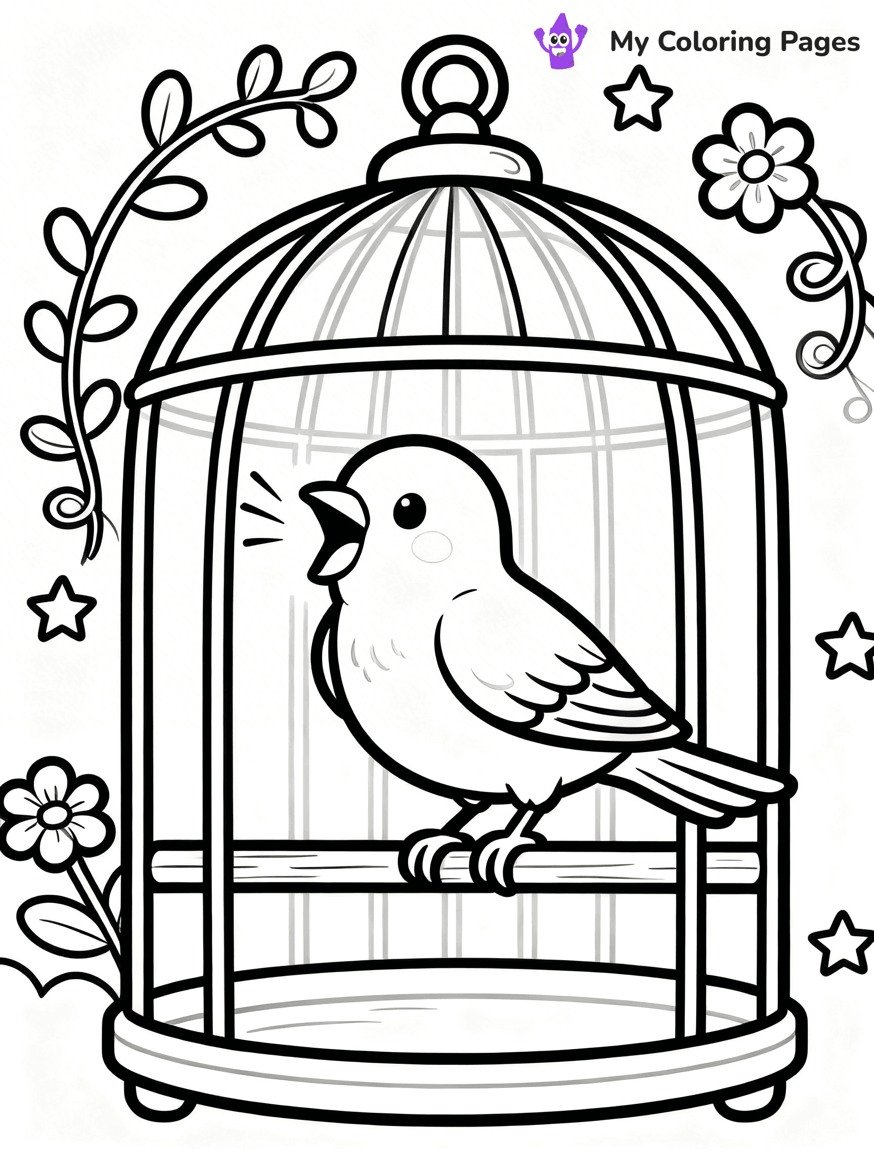 Easy Bird Coloring Pages - 272