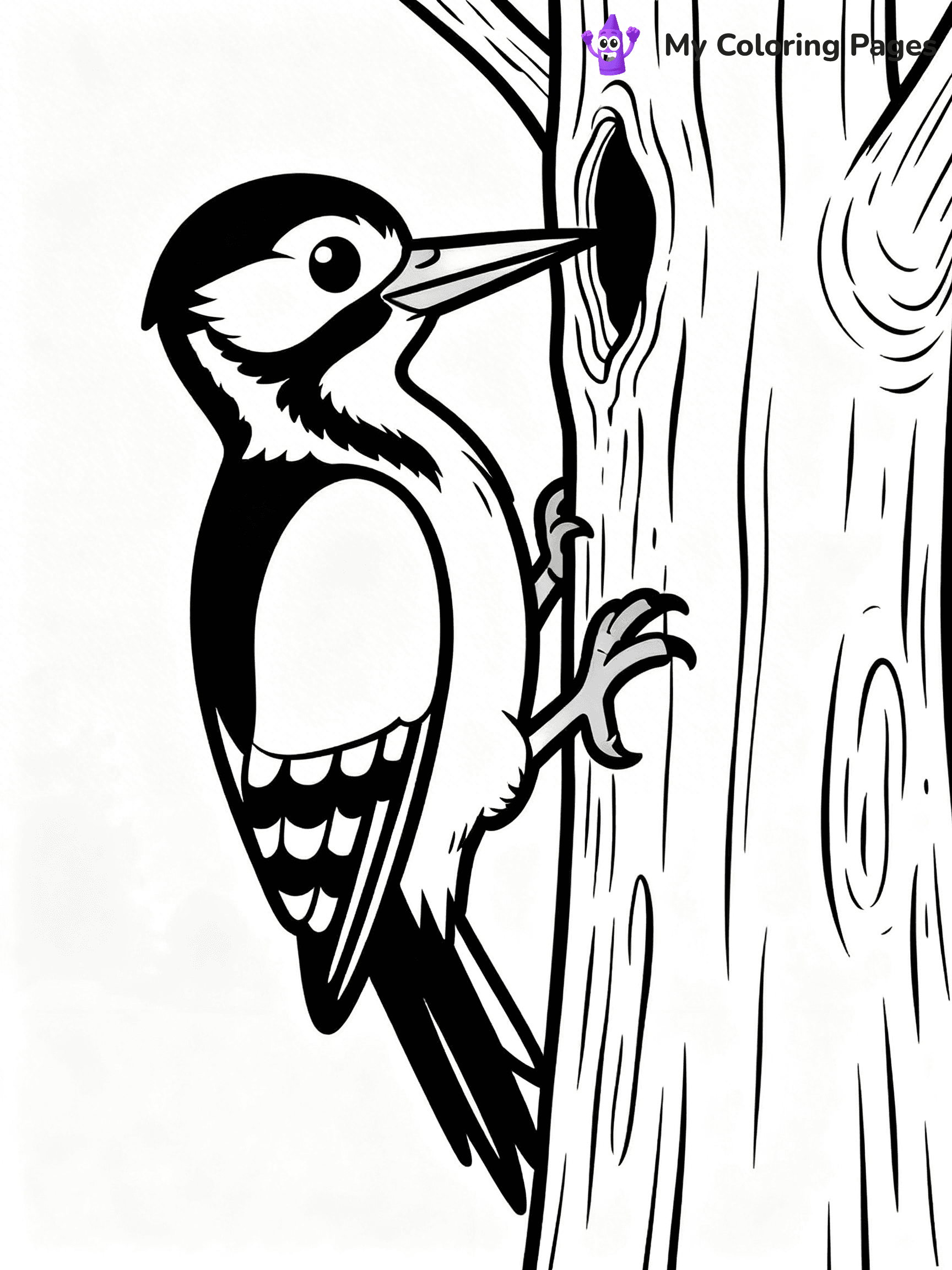 Easy Bird Coloring Pages - 263