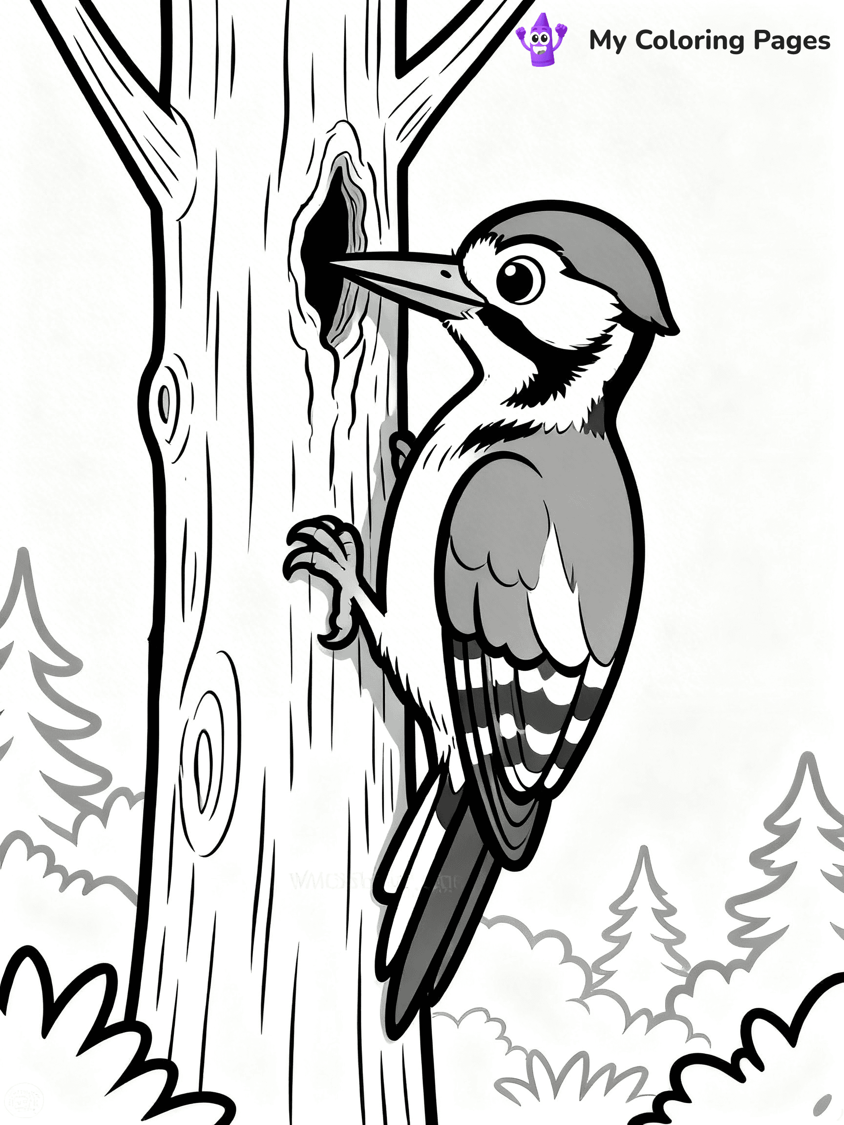 Easy Bird Coloring Pages - 258