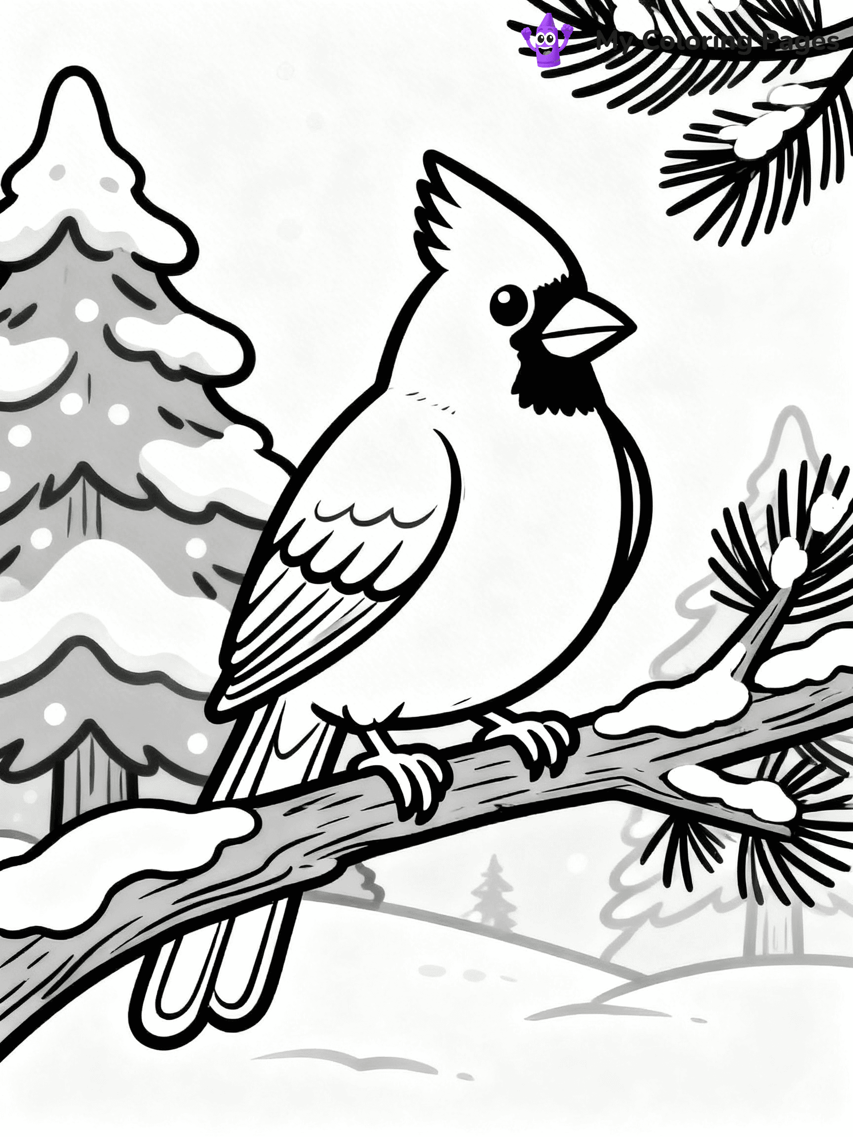 Easy Bird Coloring Pages - 255