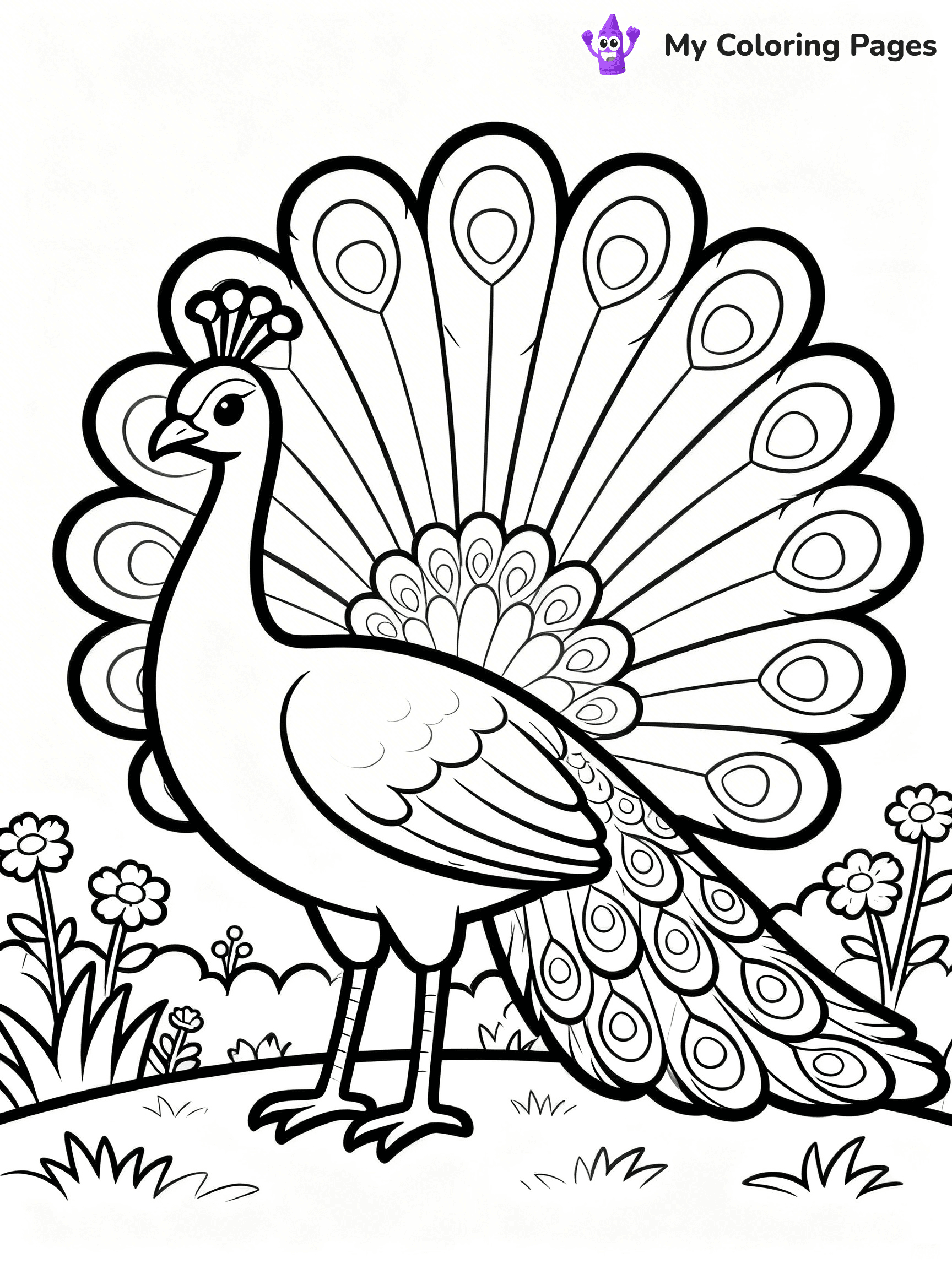 Easy Bird Coloring Pages - 248