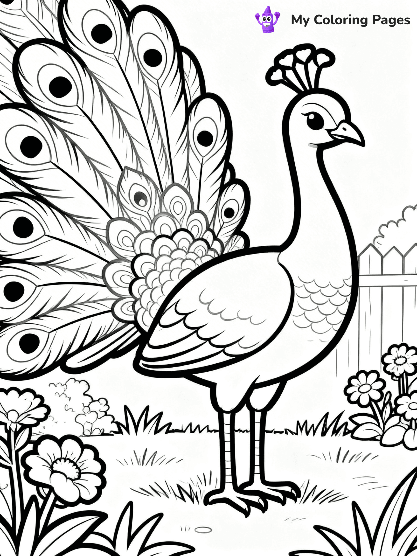 Easy Bird Coloring Pages - 247