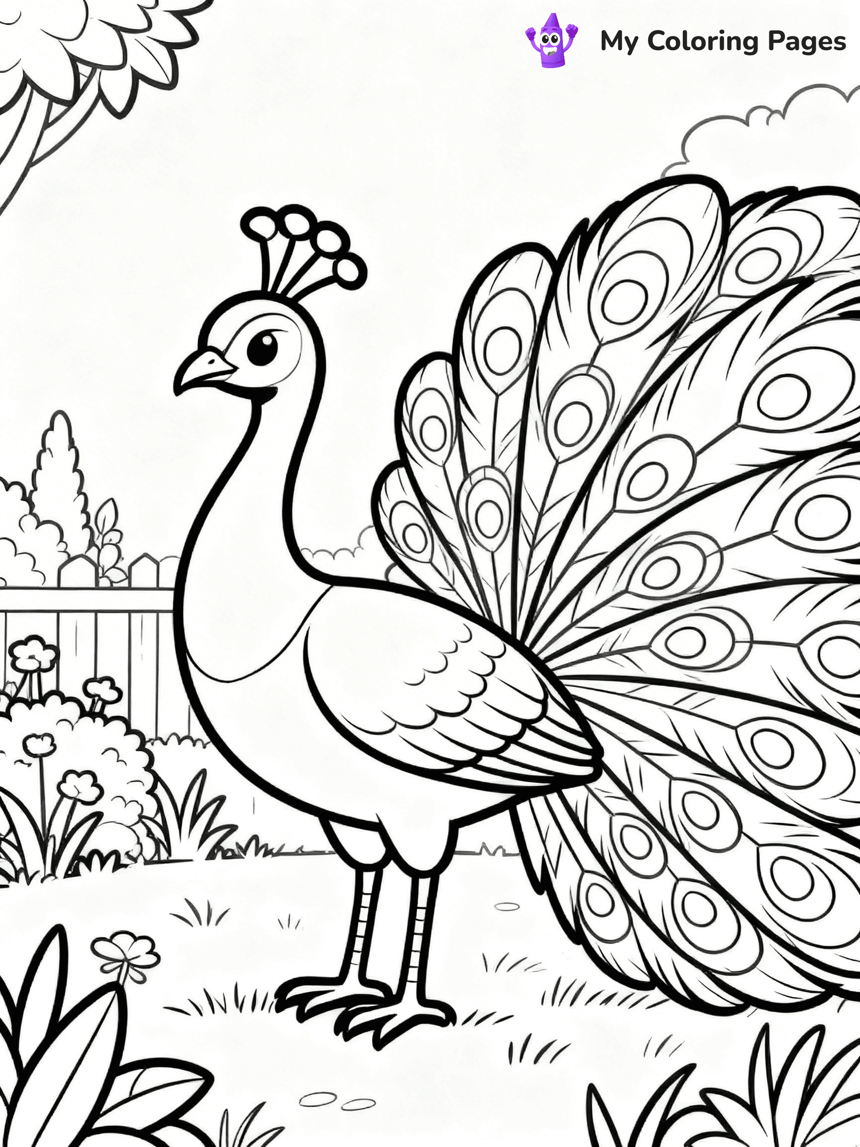 Easy Bird Coloring Pages - 245