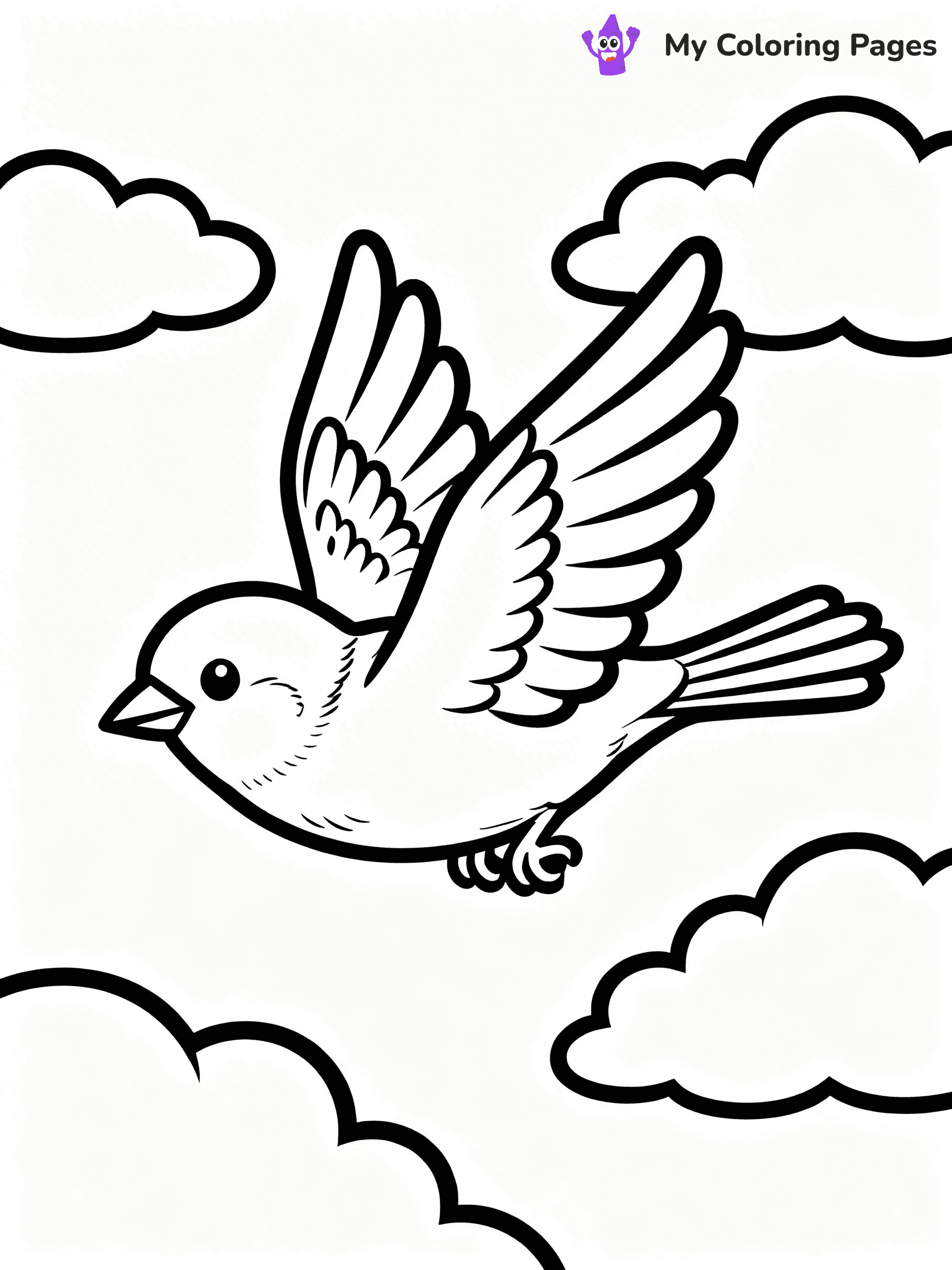 Easy Bird Coloring Pages - 236