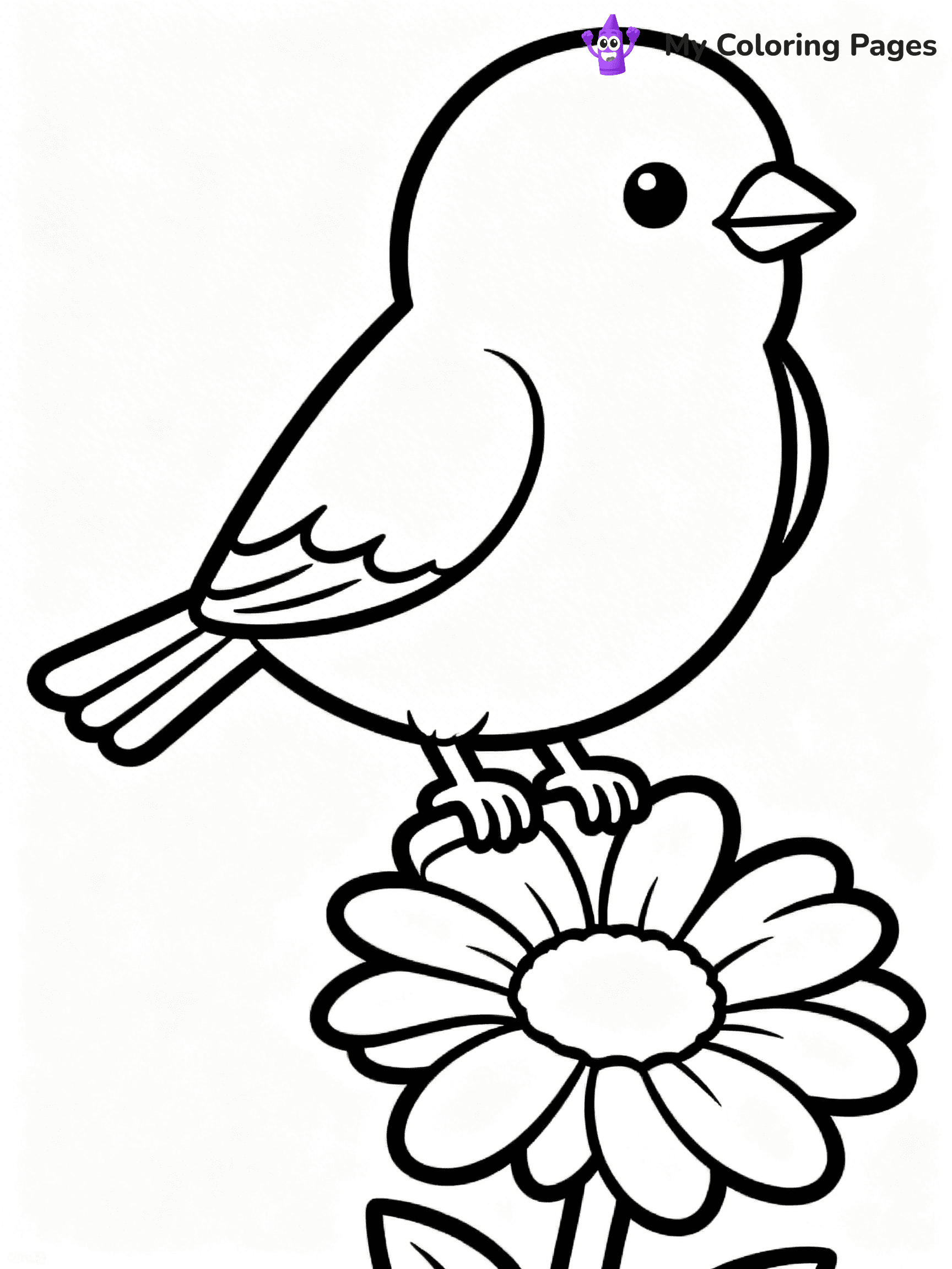 Easy Bird Coloring Pages - 213