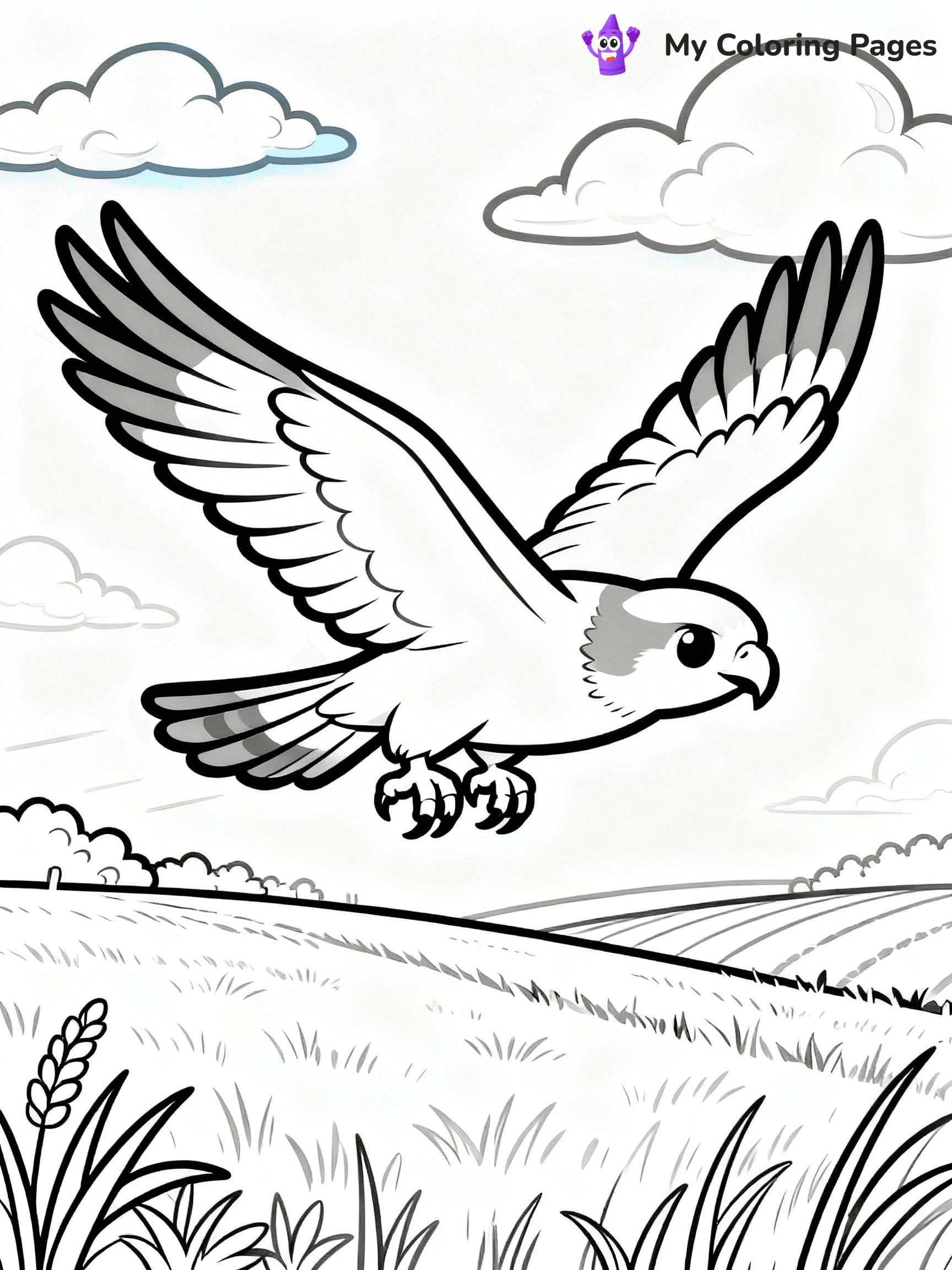 Easy Bird Coloring Pages - 205