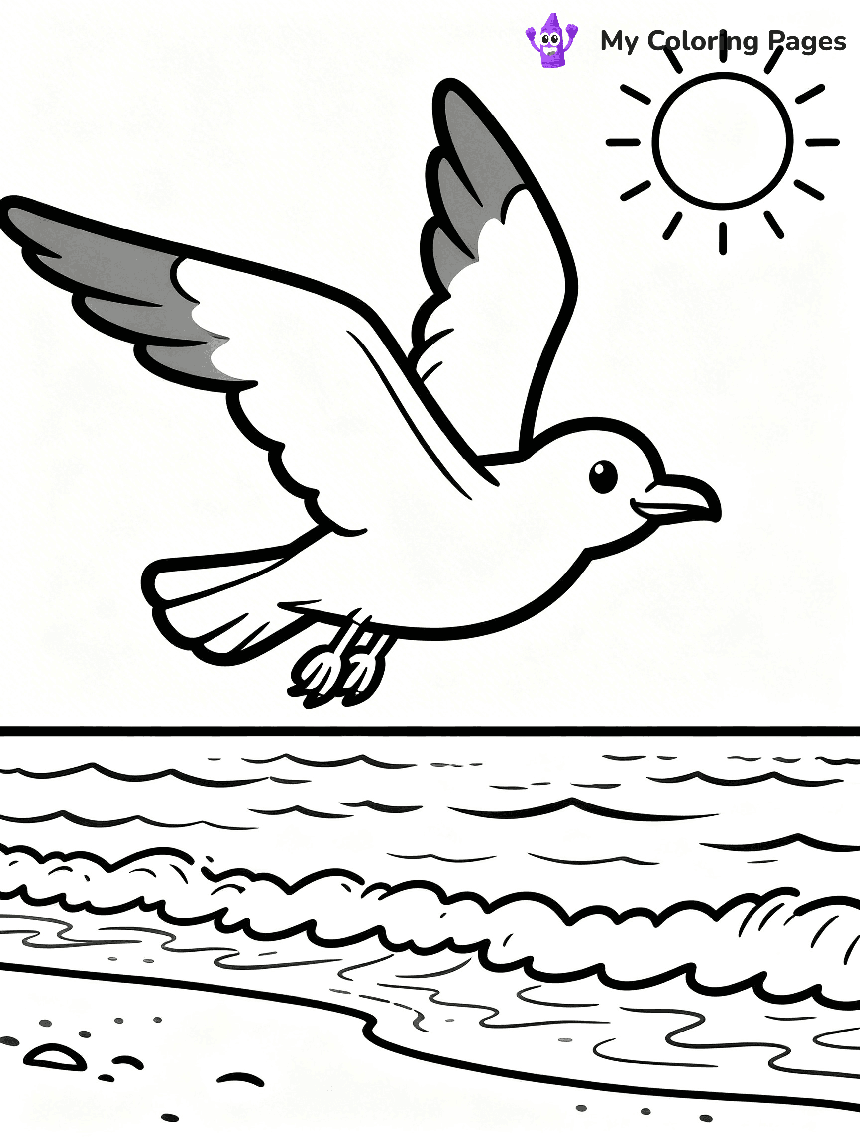 Easy Bird Coloring Pages - 200
