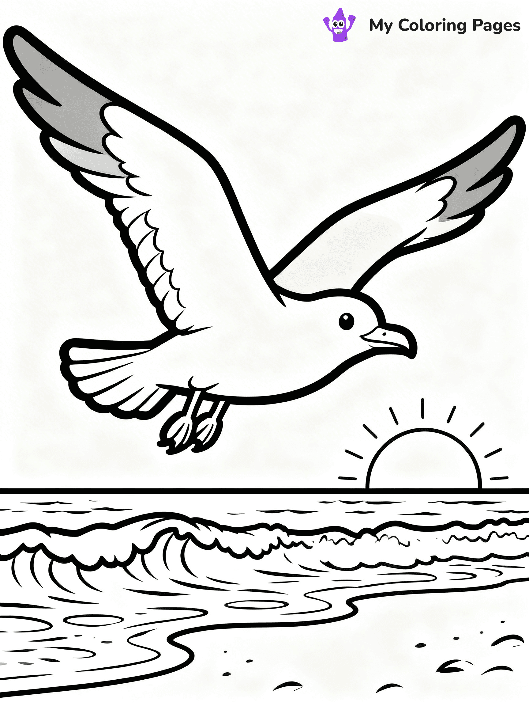 Easy Bird Coloring Pages - 199