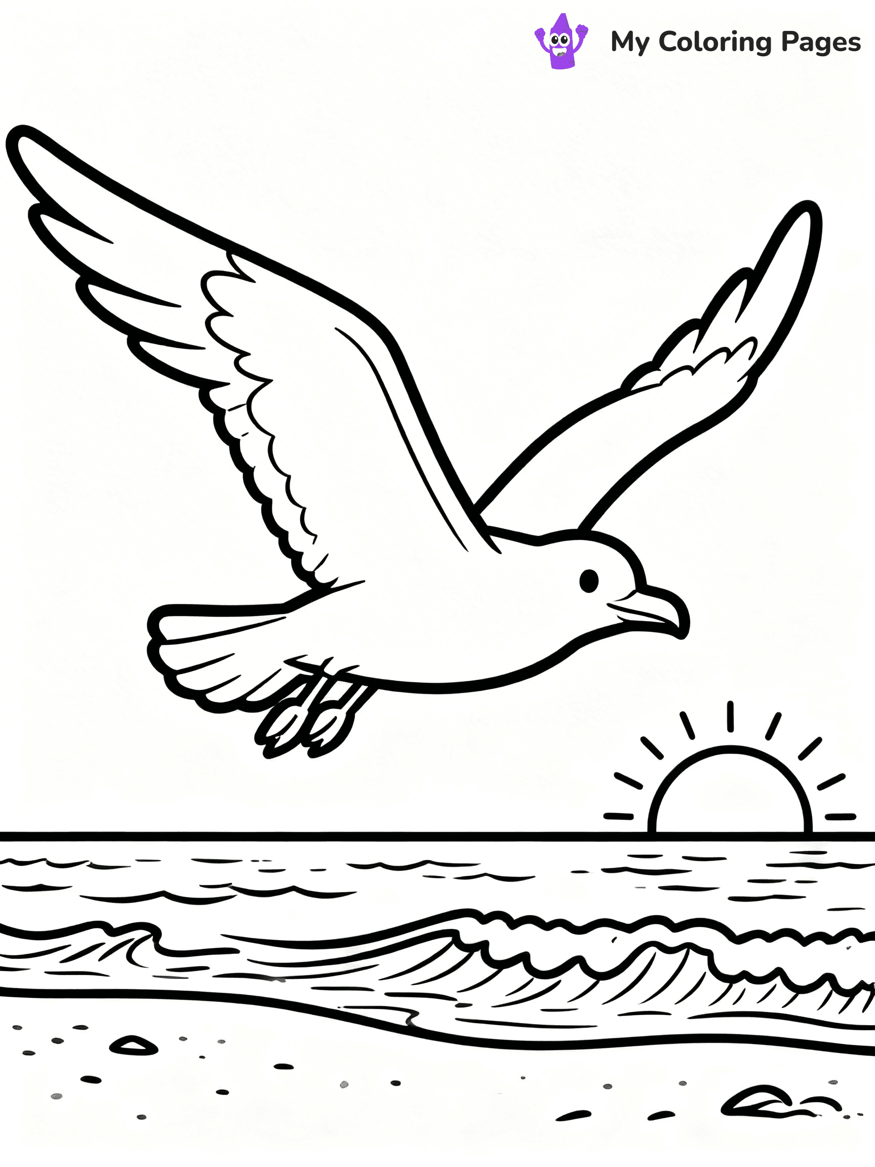 Easy Bird Coloring Pages - 198