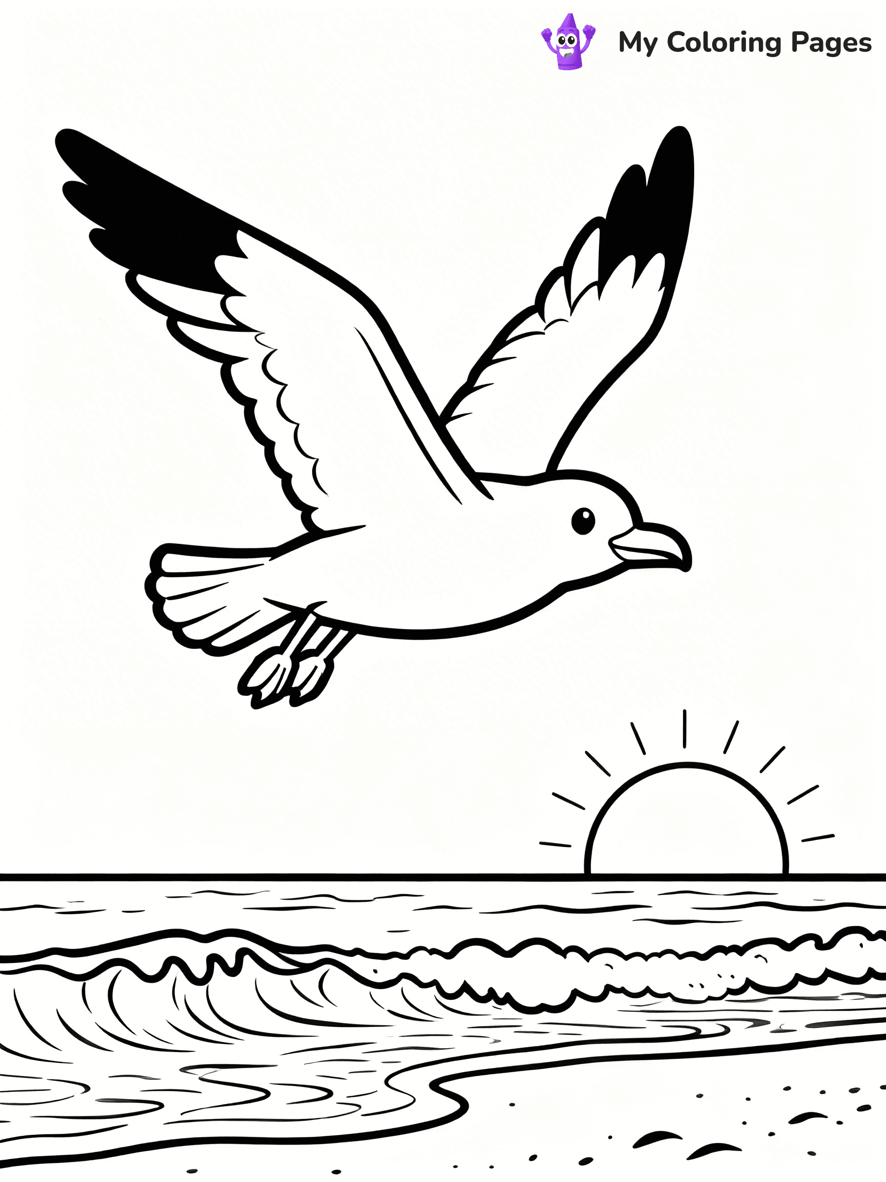 Easy Bird Coloring Pages - 197