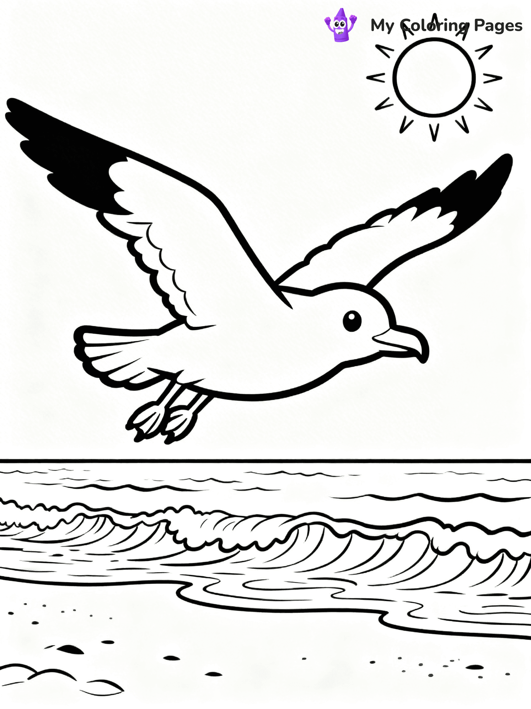 Easy Bird Coloring Pages - 195