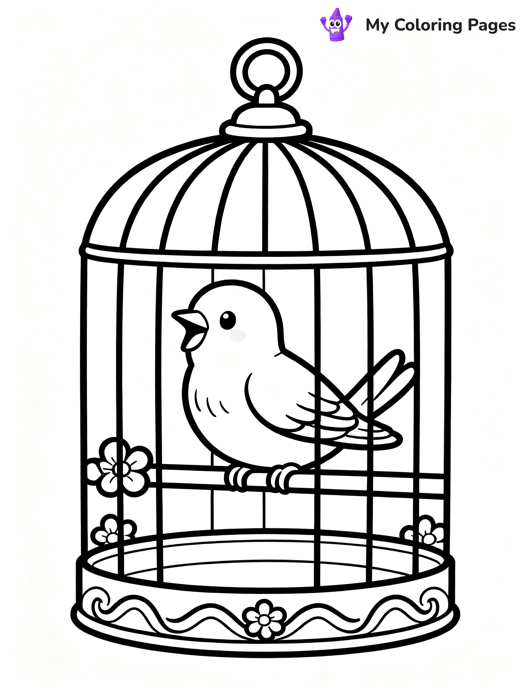 Easy Bird Coloring Pages - 191