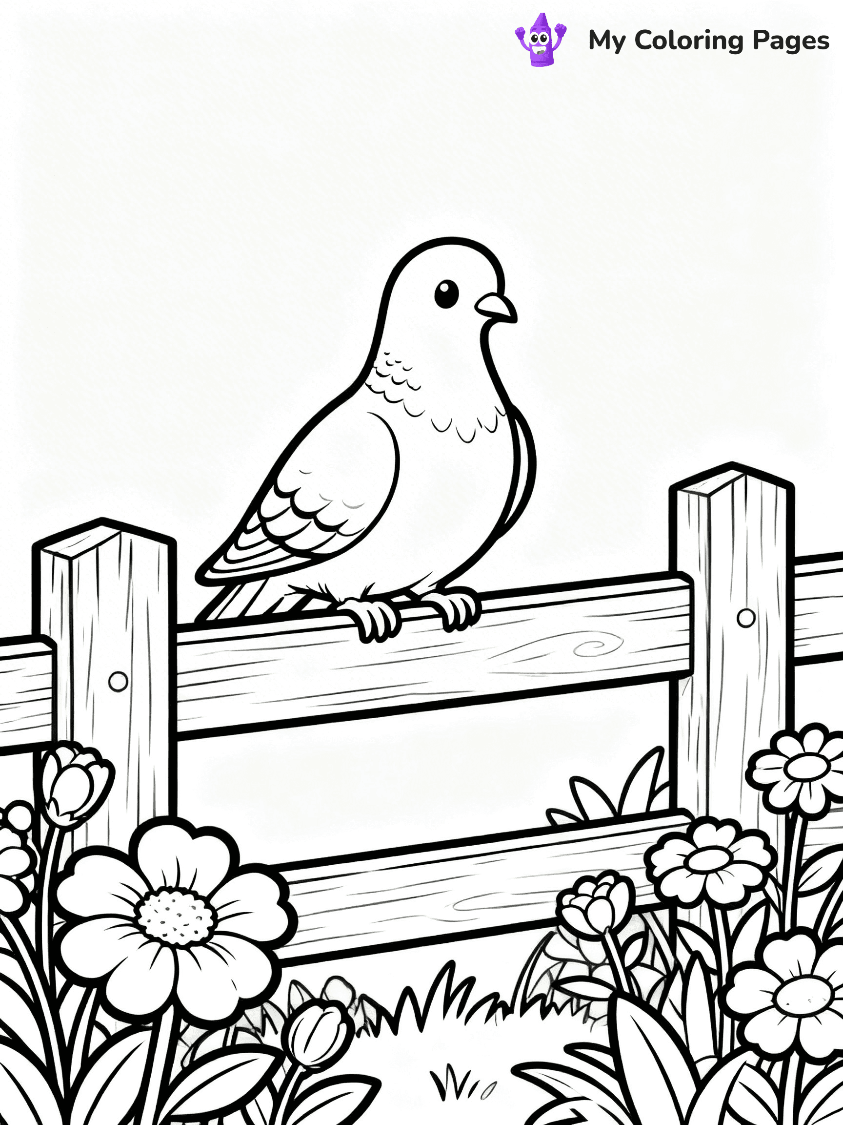 Easy Bird Coloring Pages - 188