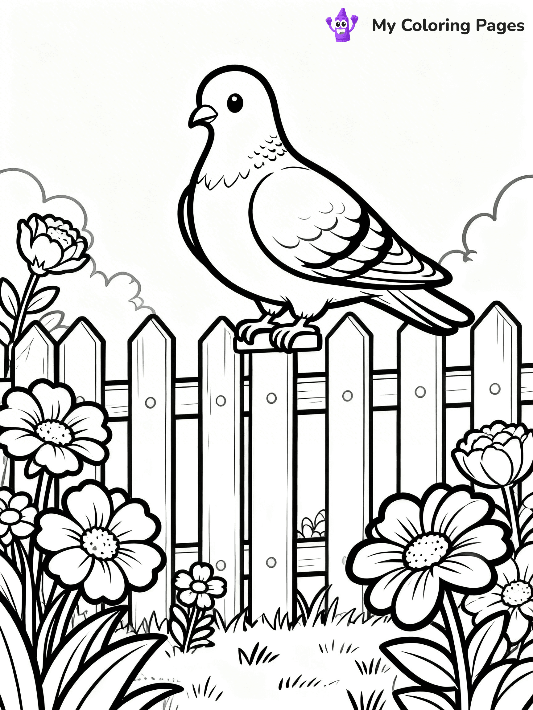 Easy Bird Coloring Pages - 186