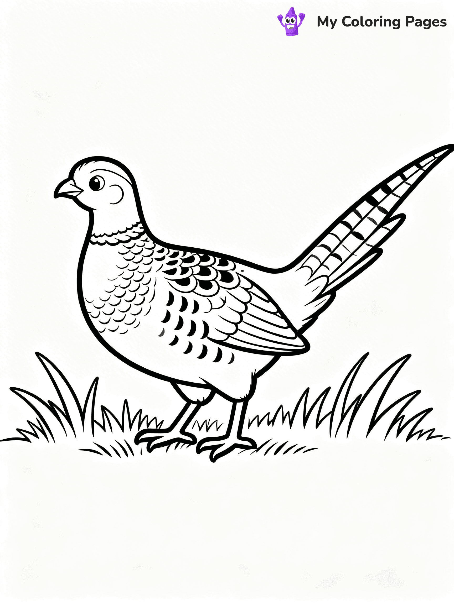 Easy Bird Coloring Pages - 175