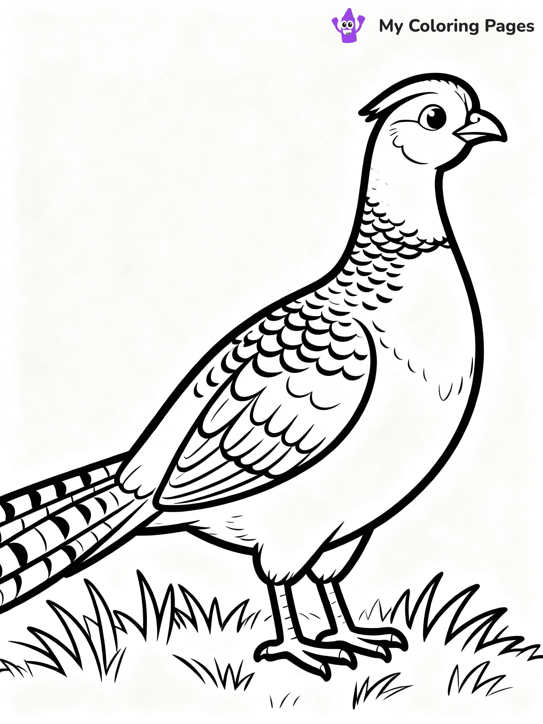 Easy Bird Coloring Pages - 170