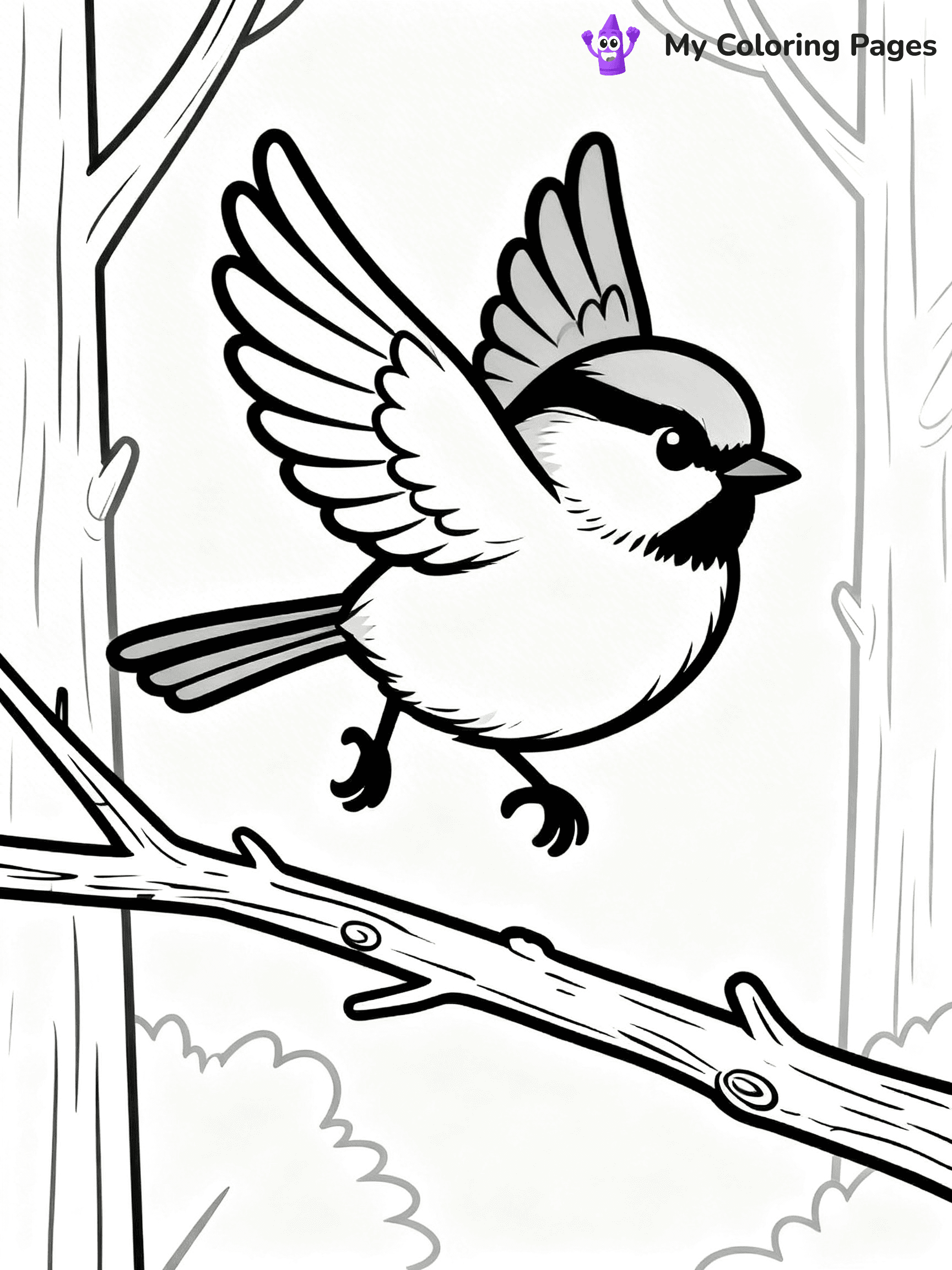Easy Bird Coloring Pages - 144