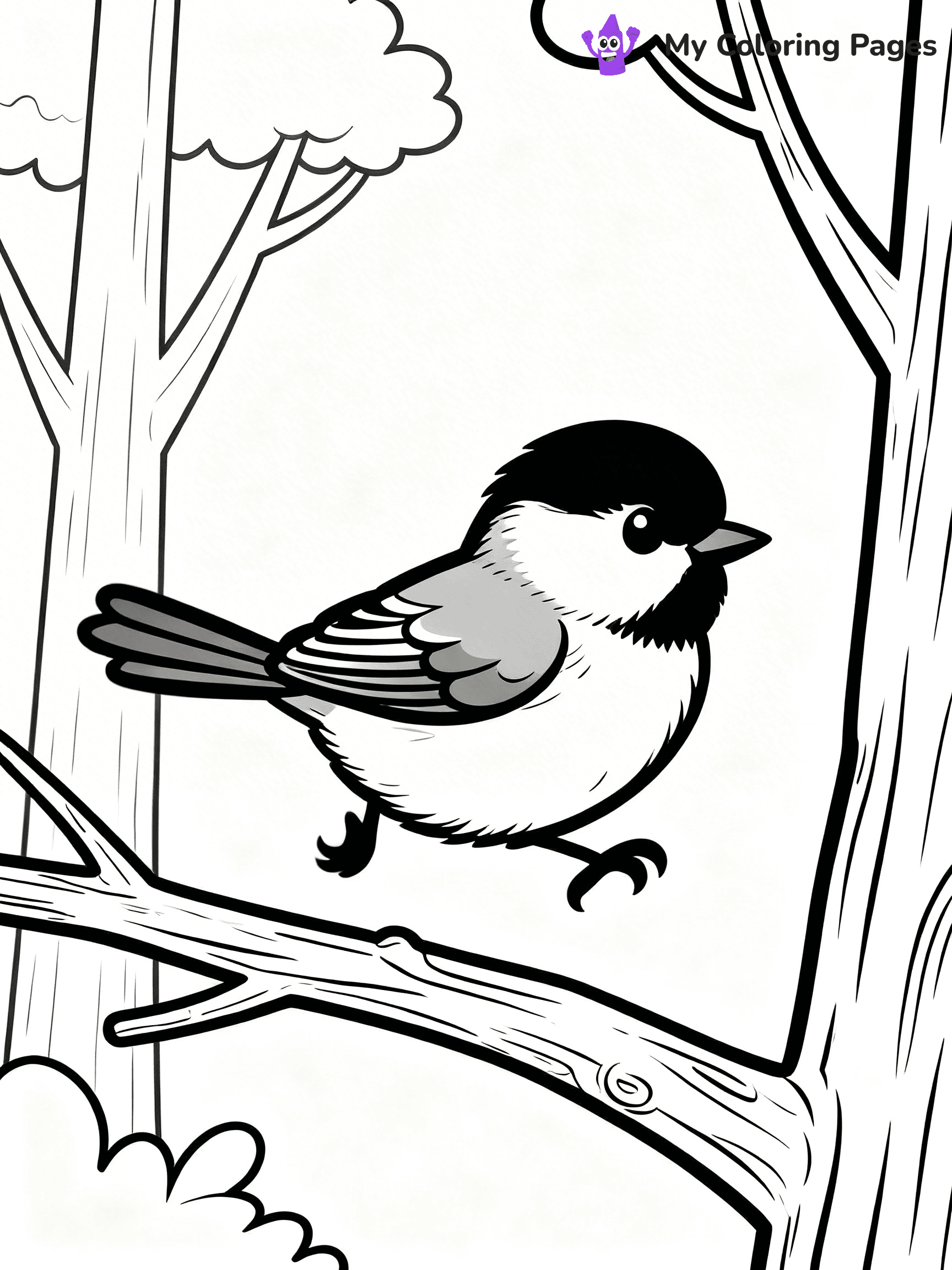Easy Bird Coloring Pages - 141