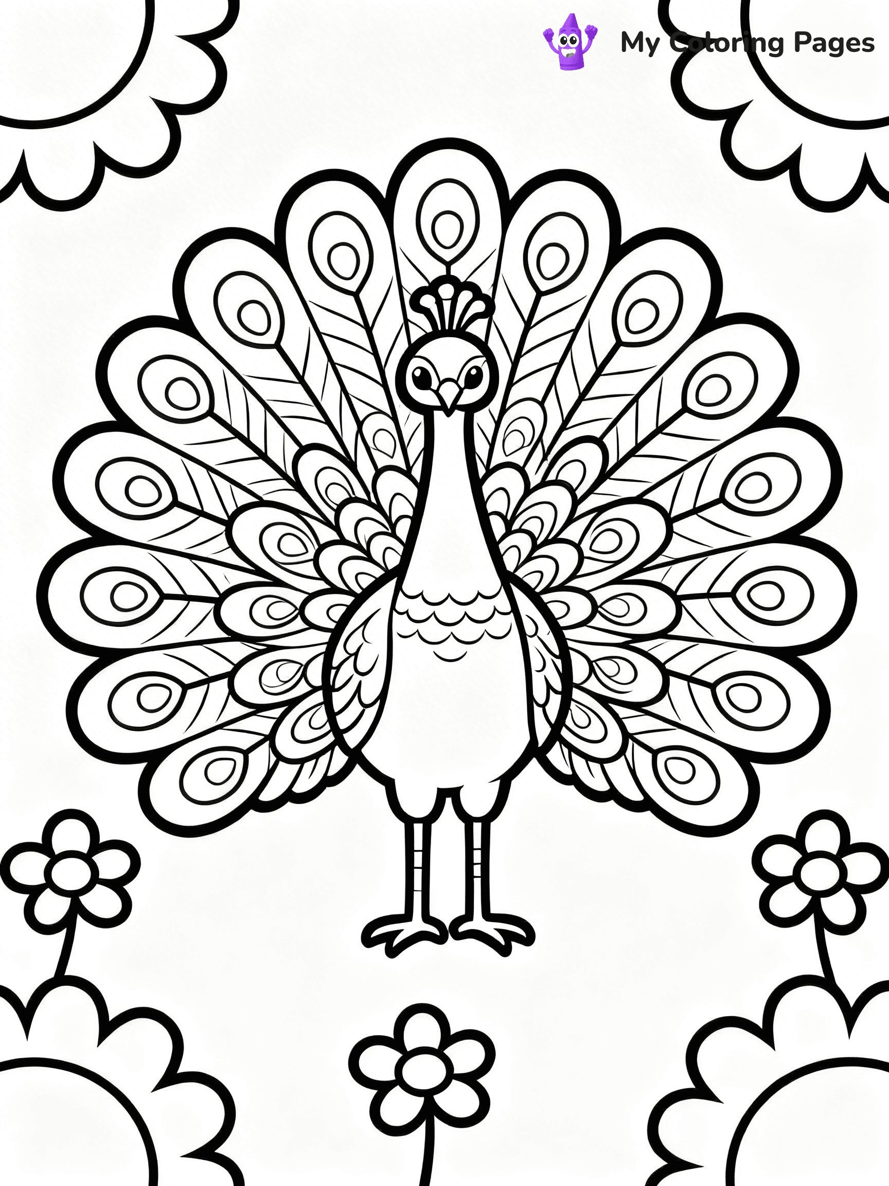 Easy Bird Coloring Pages - 137