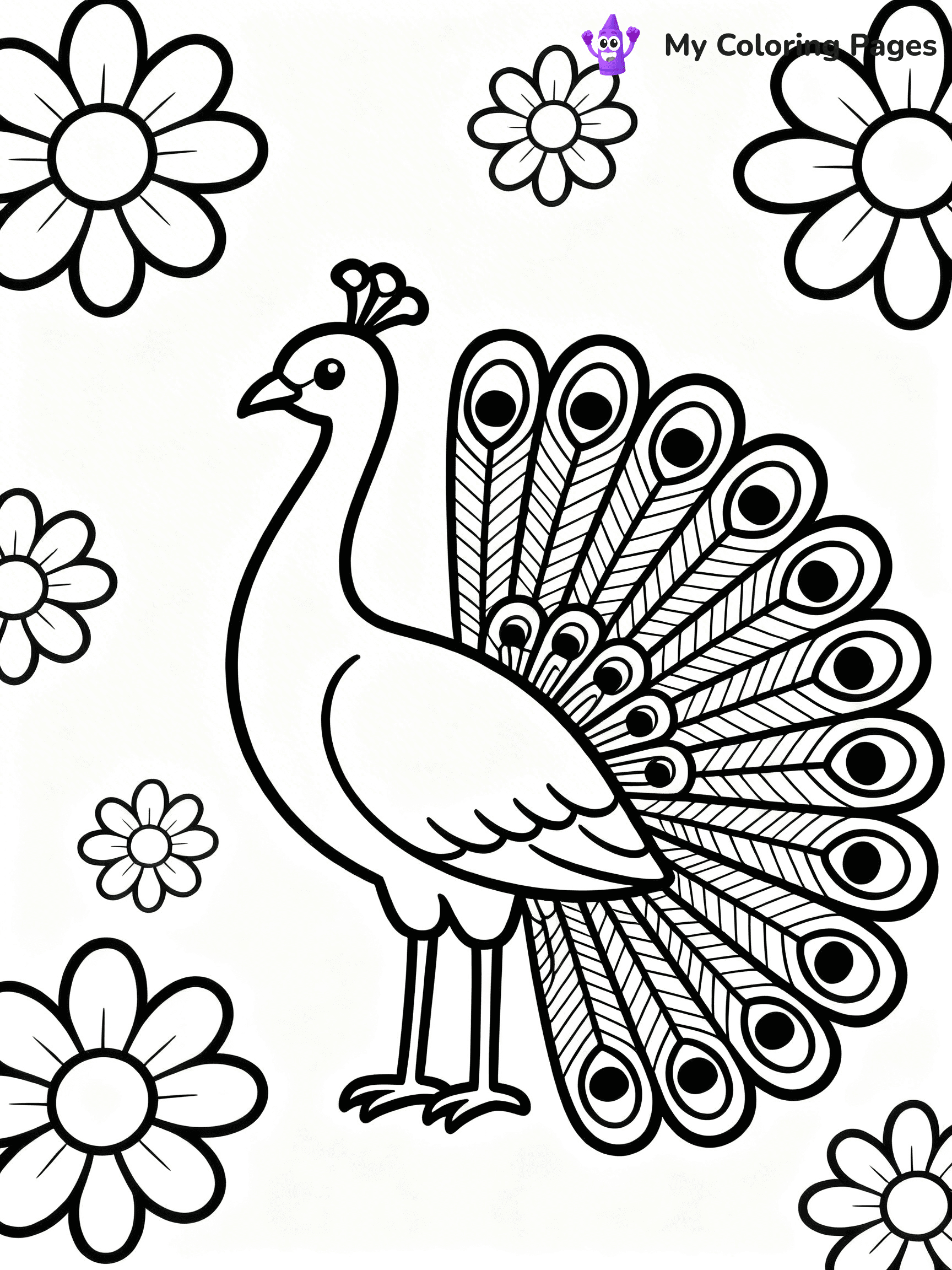 Easy Bird Coloring Pages - 133