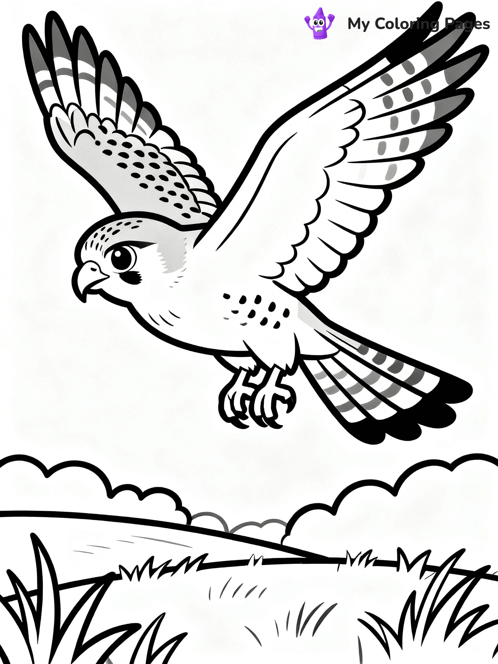 Easy Bird Coloring Pages - 129