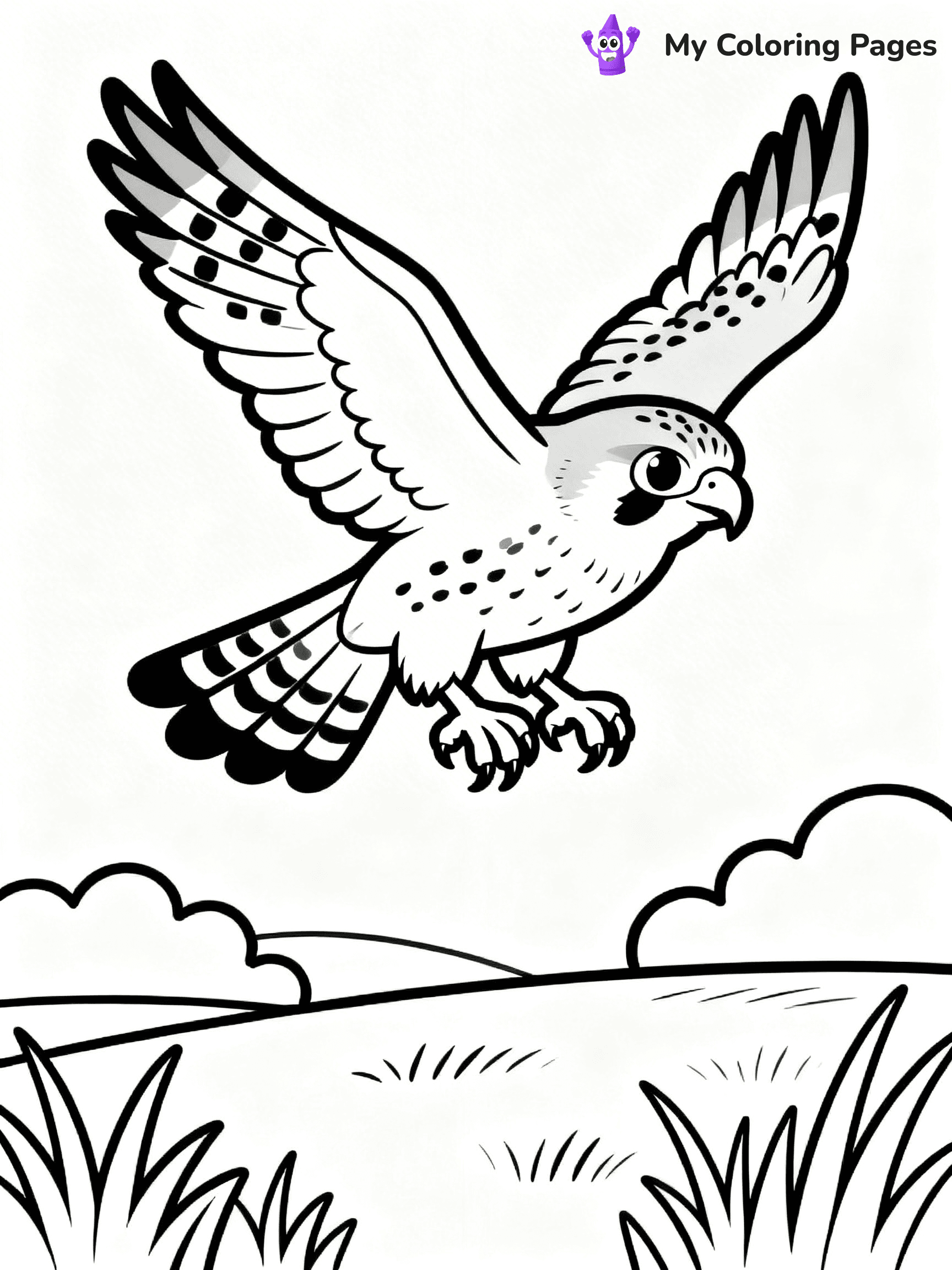 Easy Bird Coloring Pages - 128