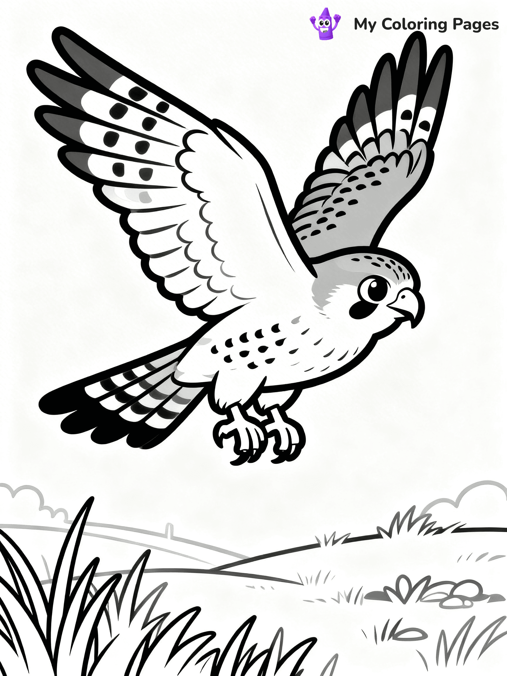 Easy Bird Coloring Pages - 126