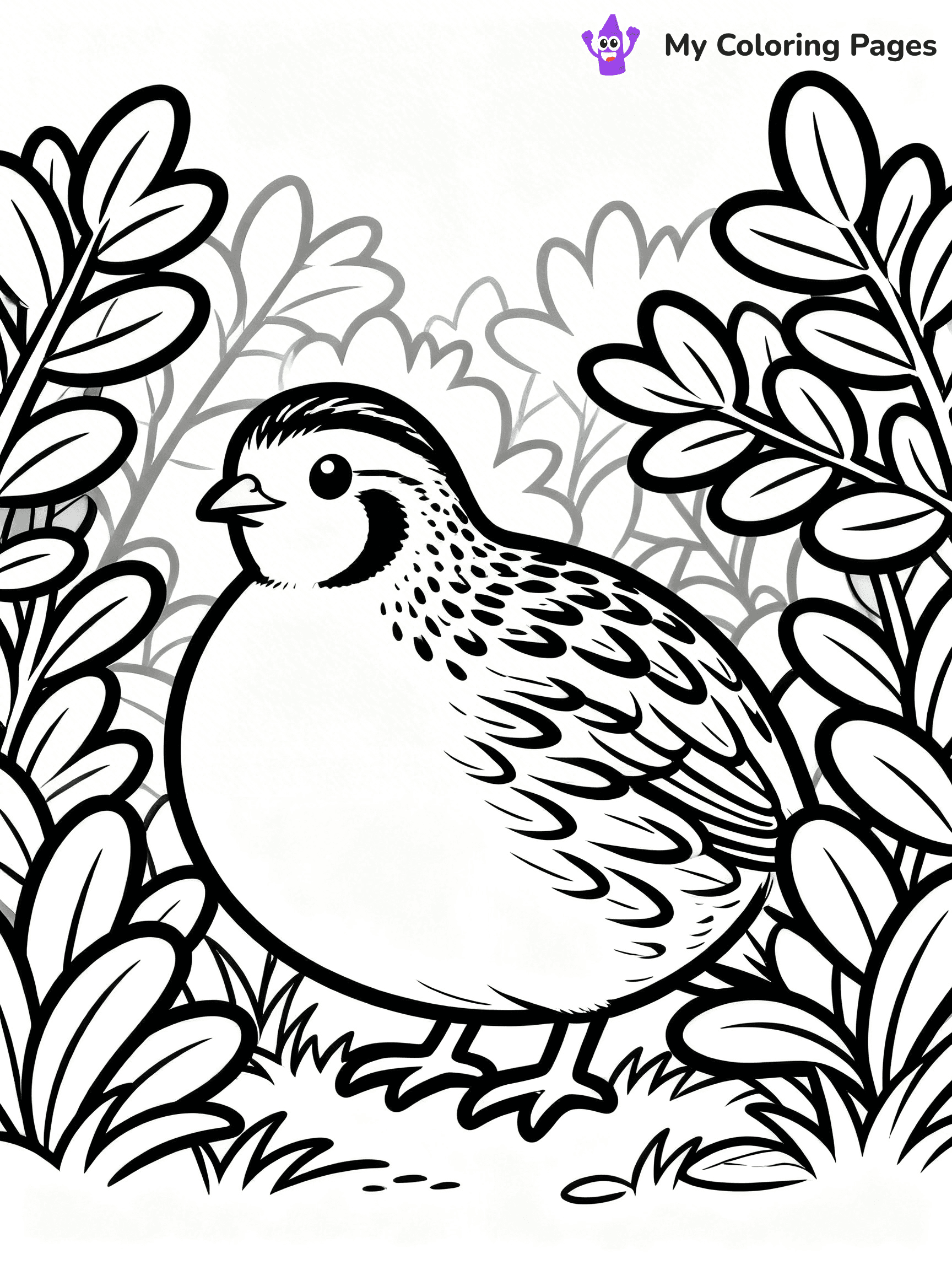 Easy Bird Coloring Pages - 113