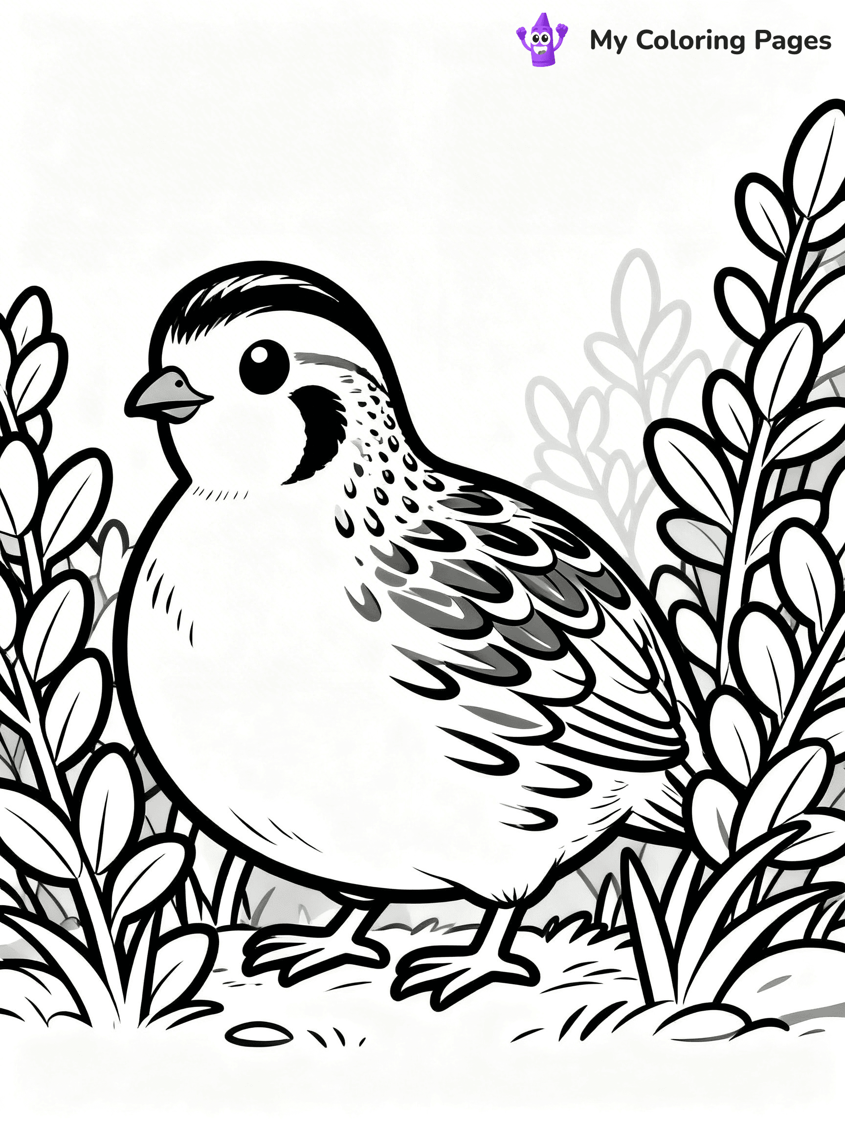 Easy Bird Coloring Pages - 112