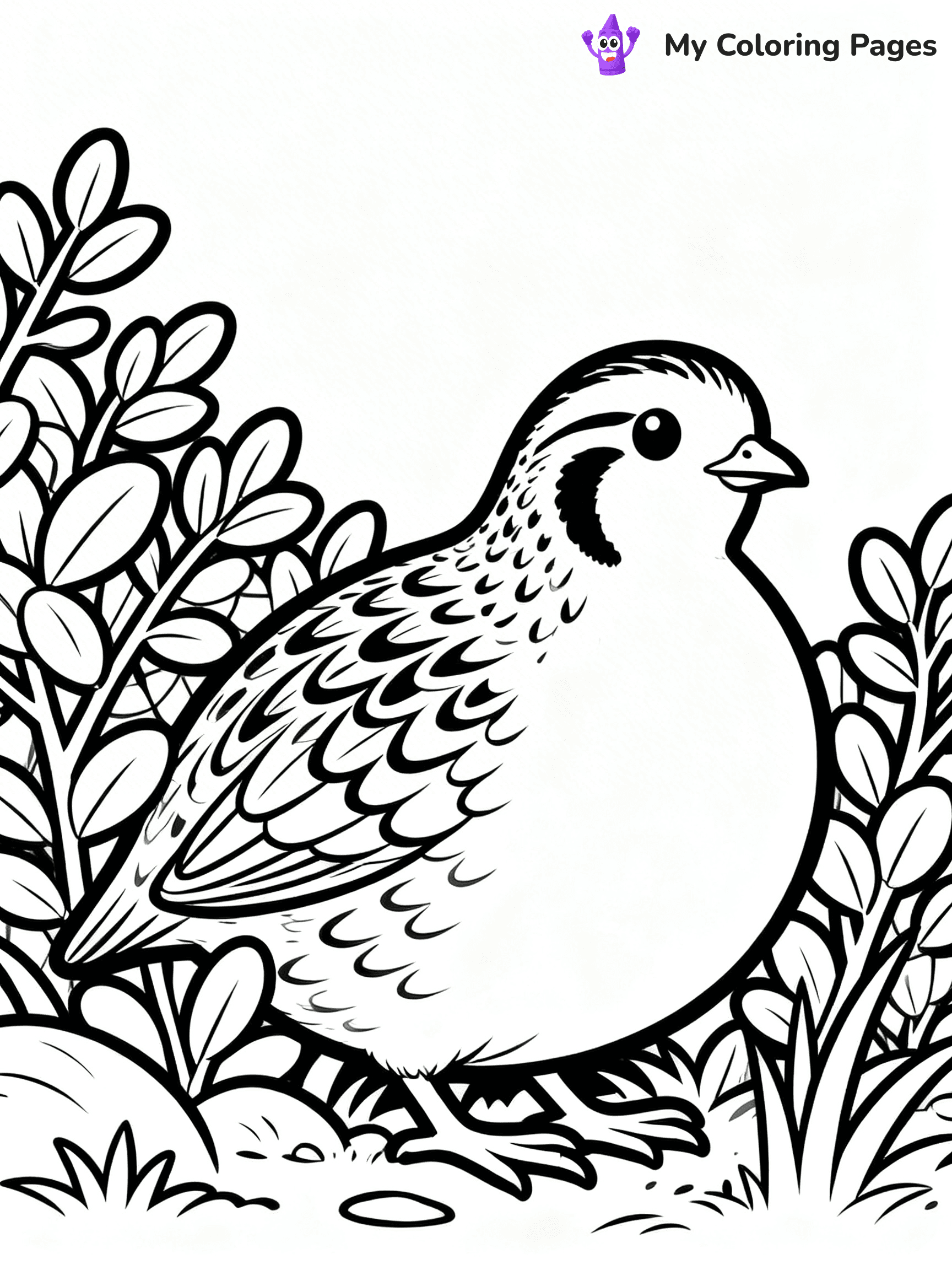 Easy Bird Coloring Pages - 111