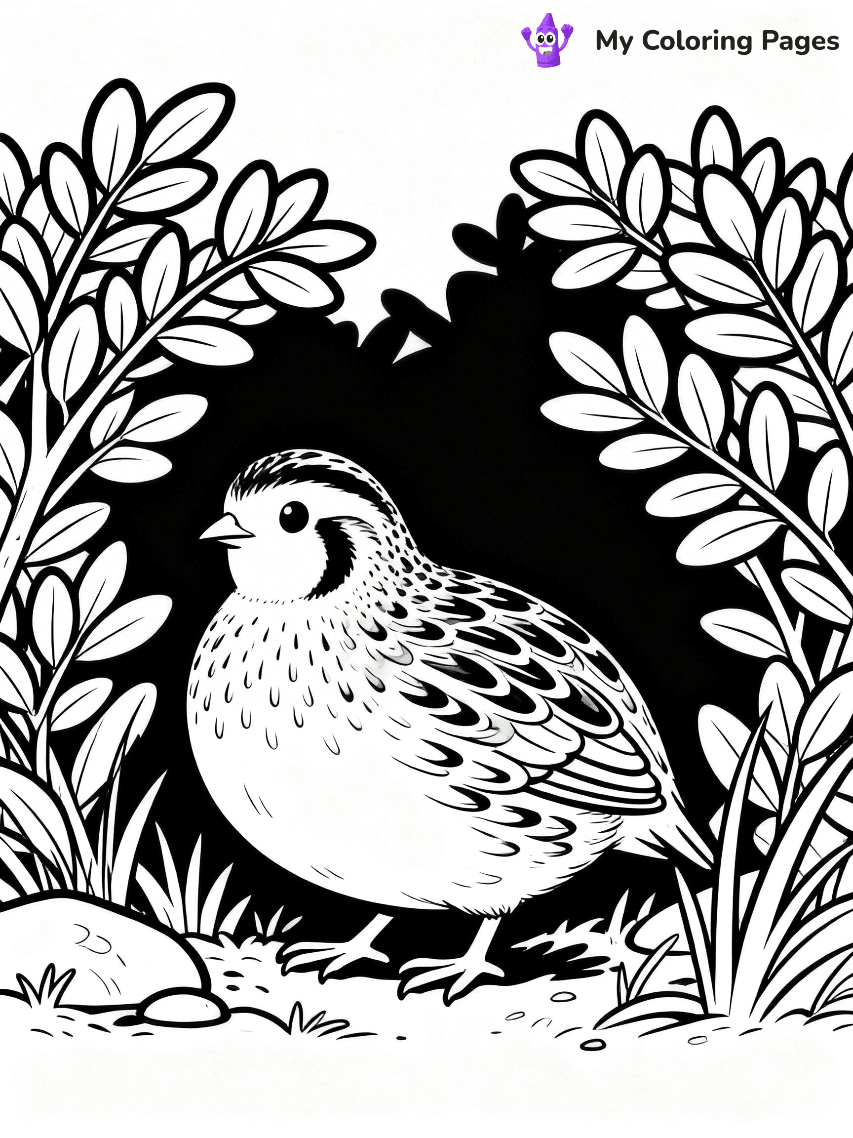 Easy Bird Coloring Pages - 110