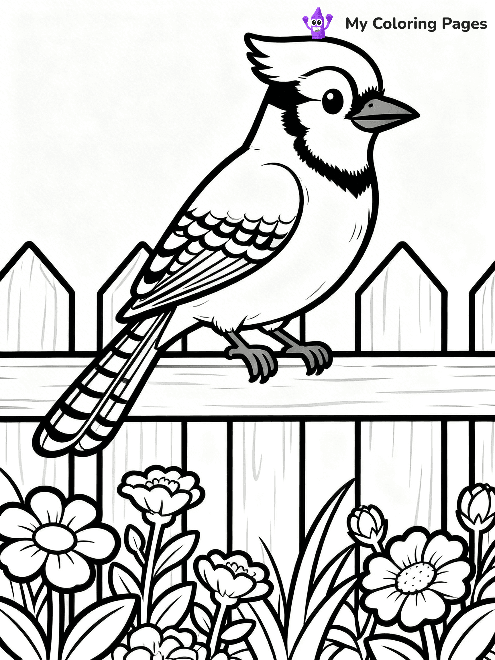 Easy Bird Coloring Pages - 97