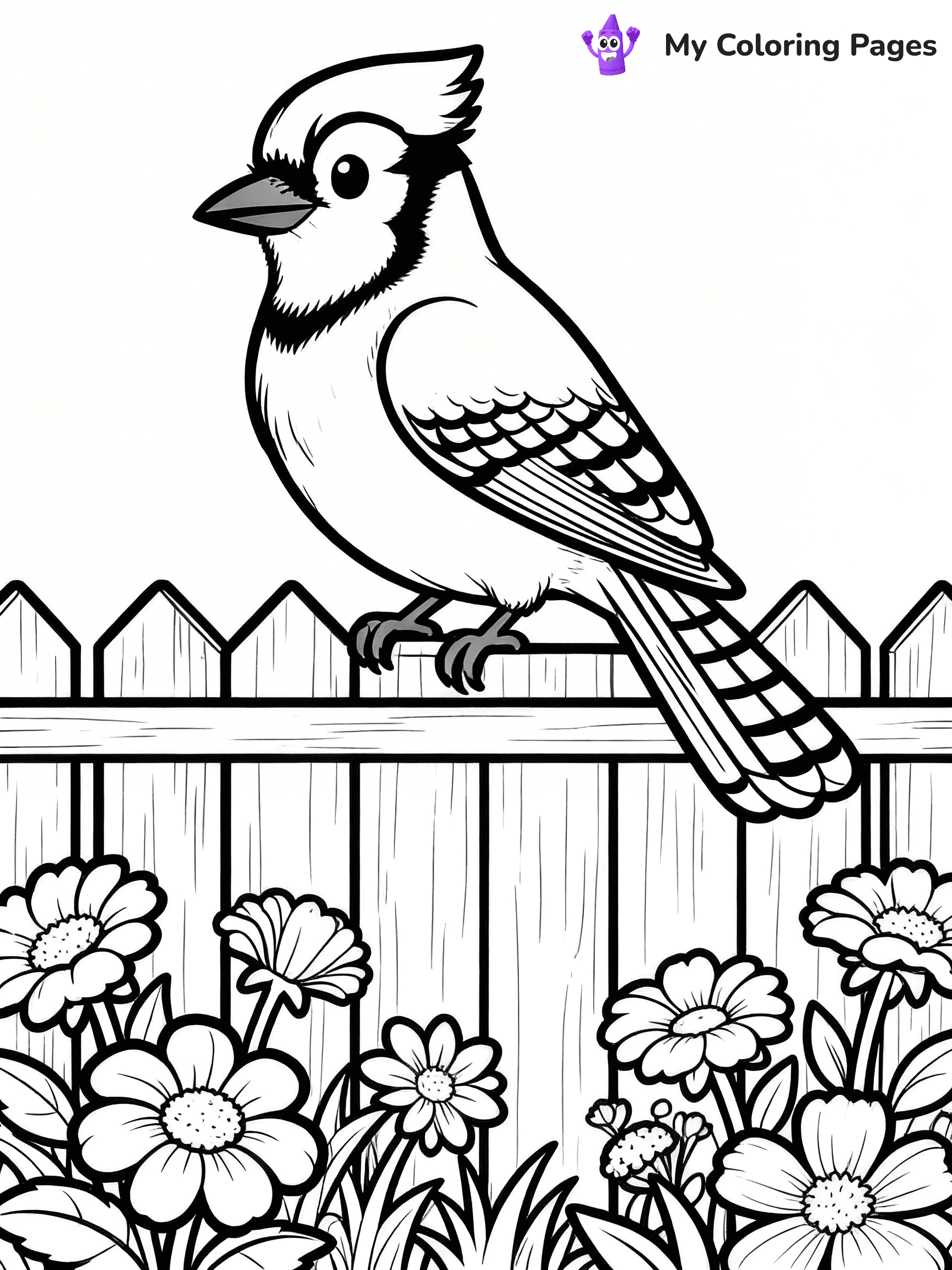 Easy Bird Coloring Pages - 94
