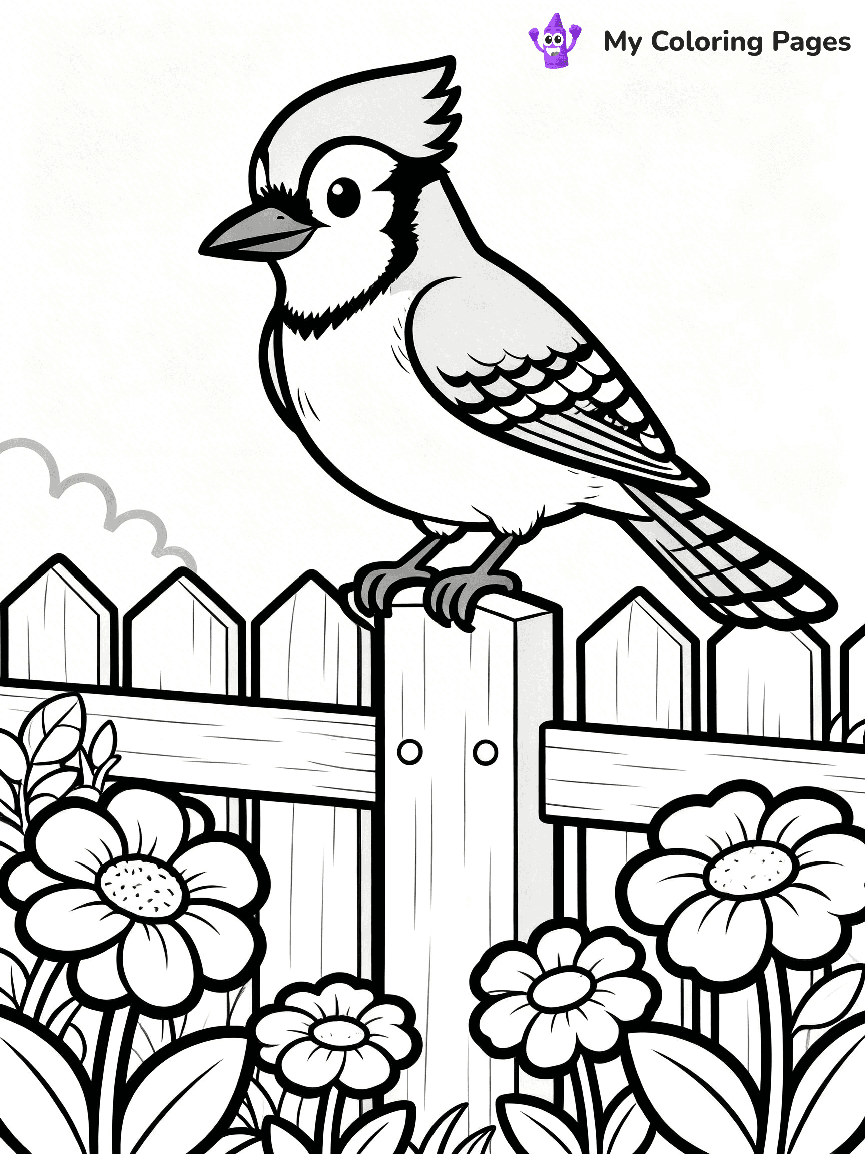 Easy Bird Coloring Pages - 93