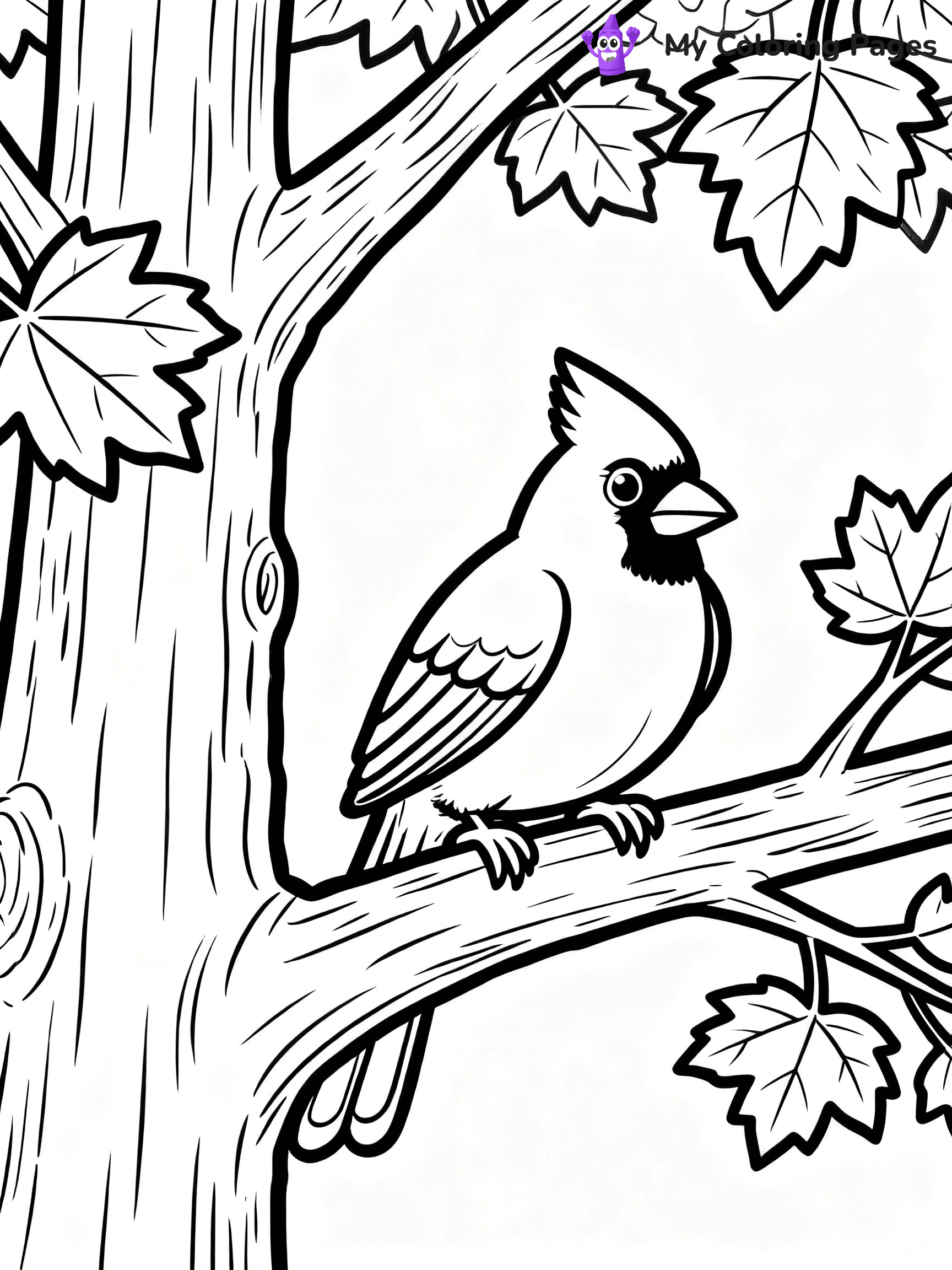 Easy Bird Coloring Pages - 91