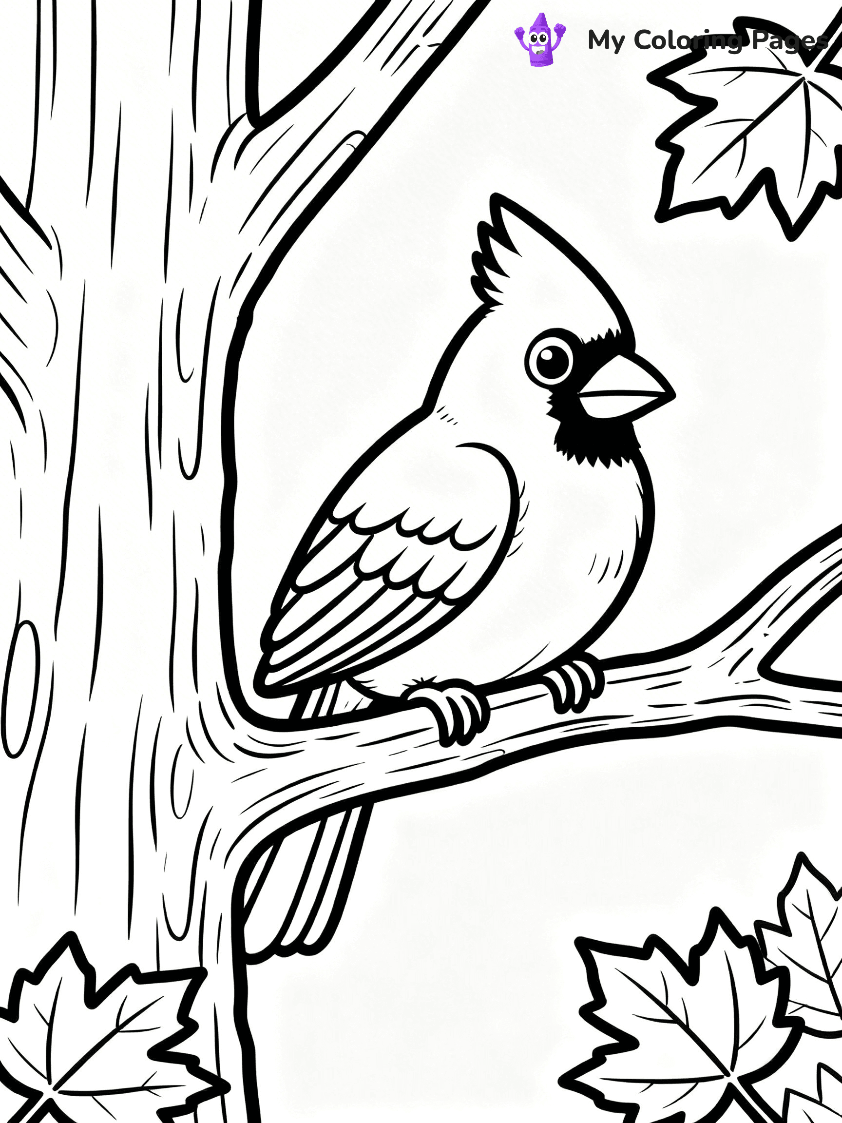 Easy Bird Coloring Pages - 88