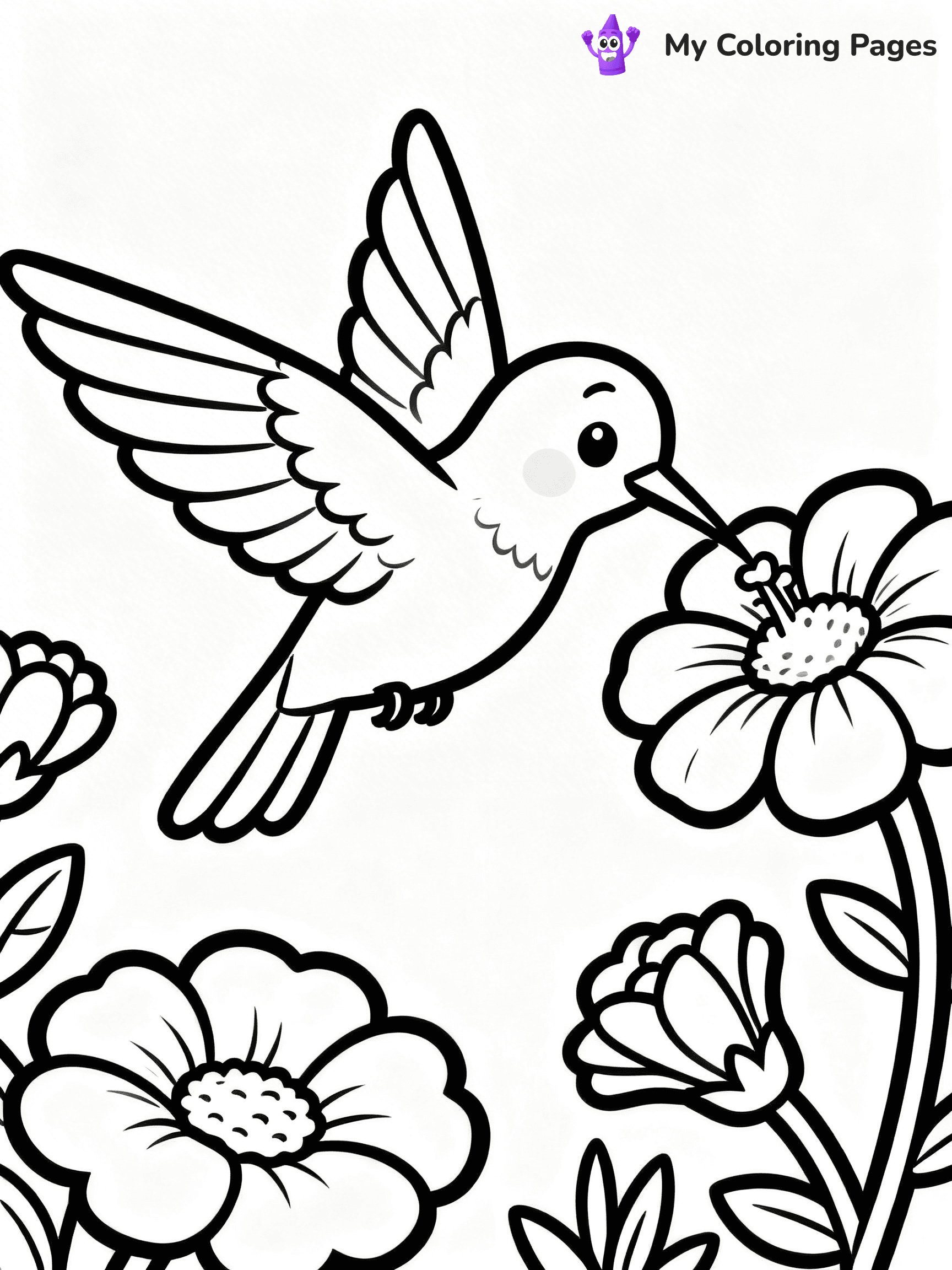 Easy Bird Coloring Pages - 85