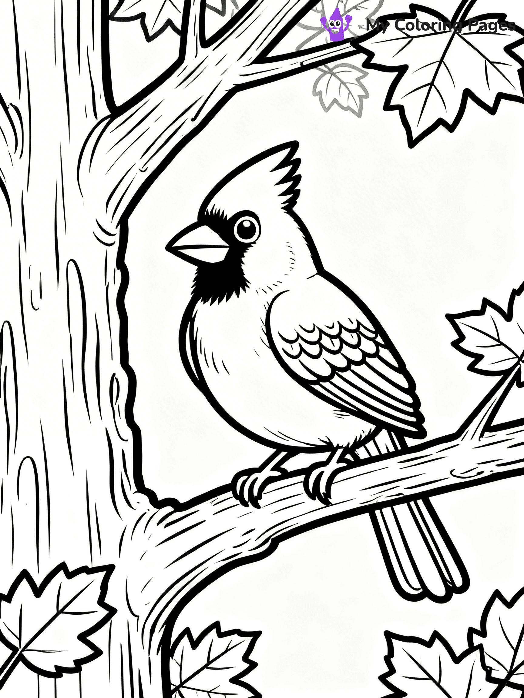 Easy Bird Coloring Pages - 86