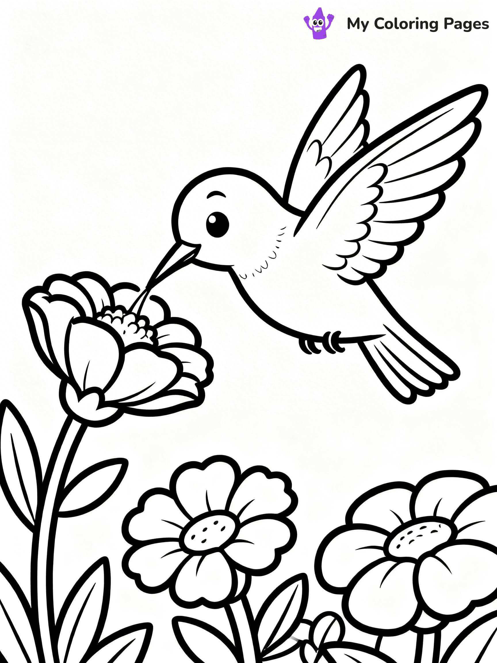 Easy Bird Coloring Pages - 83