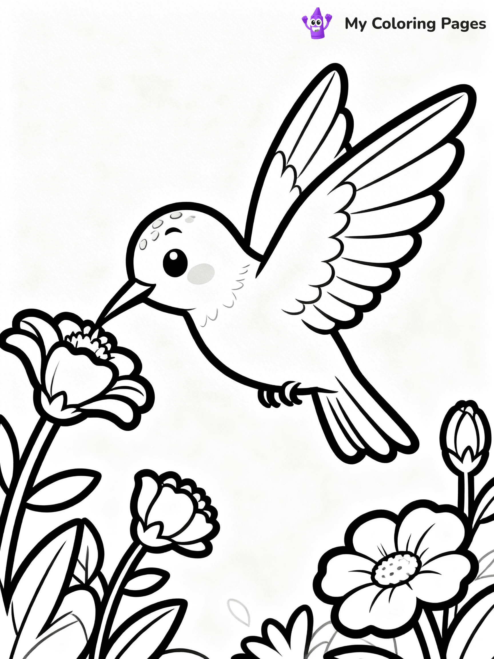 Easy Bird Coloring Pages - 81