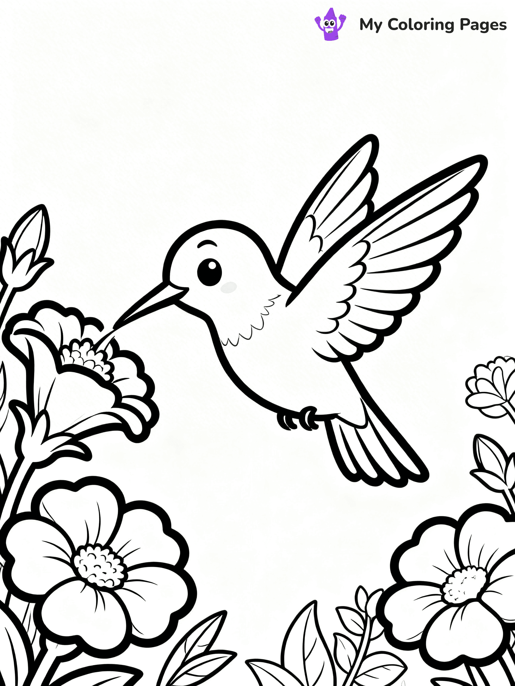 Easy Bird Coloring Pages - 79